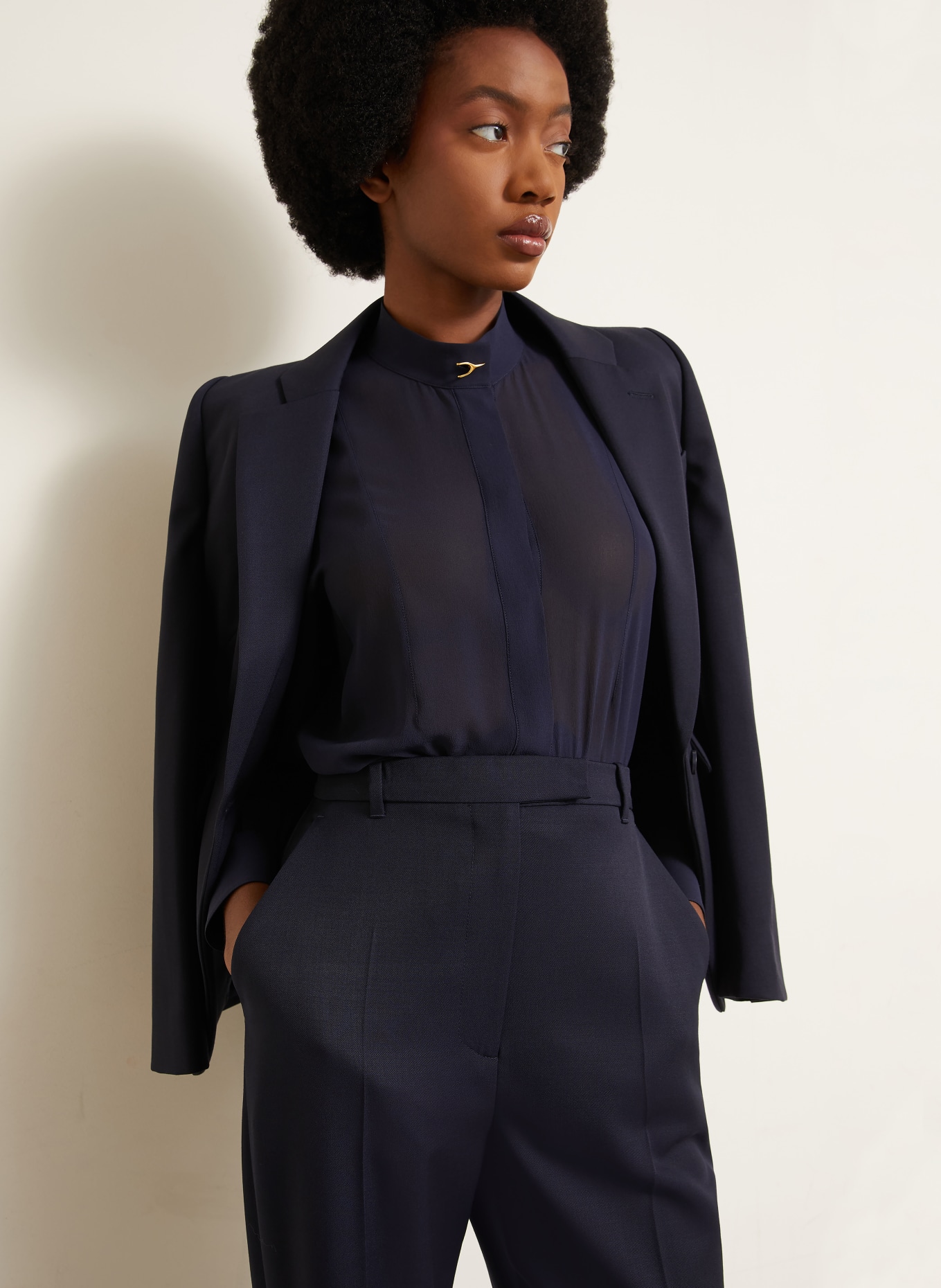 McQUEEN Seidenbluse: SCHWARZ / GOLD