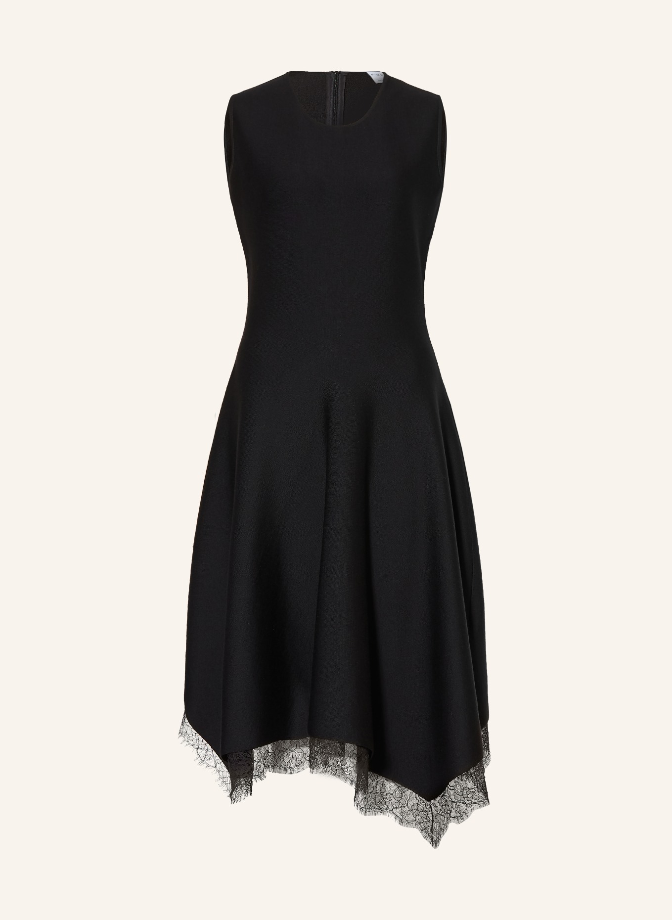 McQUEEN Robe en maille avec de la dentelle: NOIR