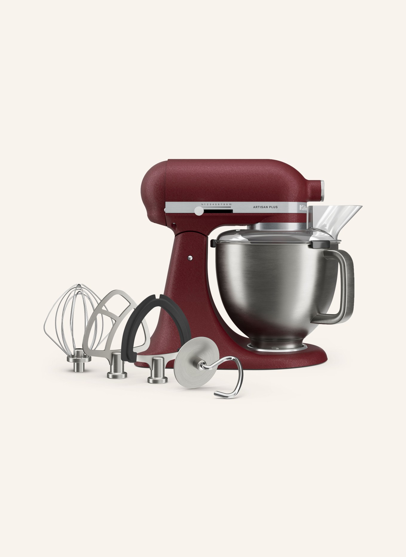 KitchenAid Küchenmaschine ARTISAN PLUS 4,7 l: DUNKELROT