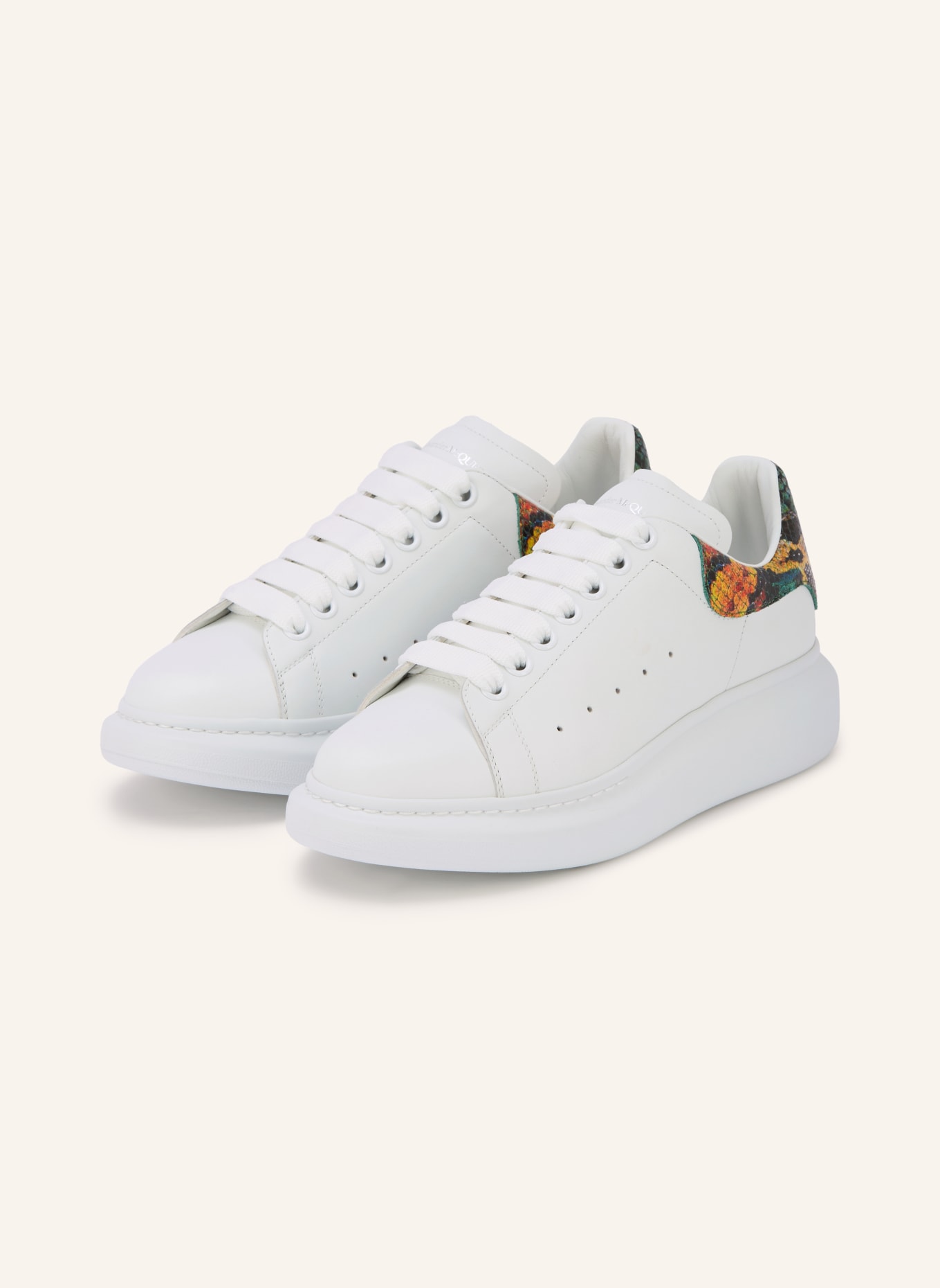 McQUEEN Sneaker: WEISS / GELB / GRÜN