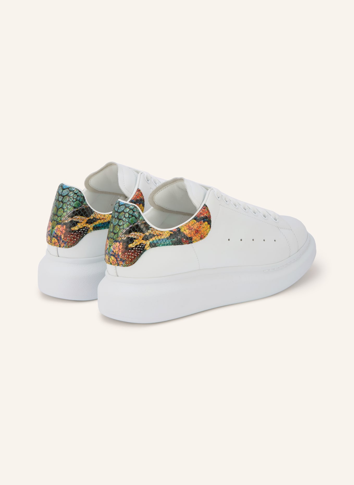 McQUEEN Sneaker: WEISS / GELB / GRÜN