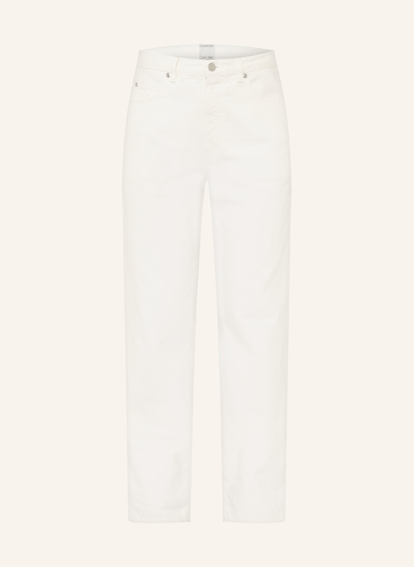 Calvin Klein Collection Straight Jeans: YAC ECRU