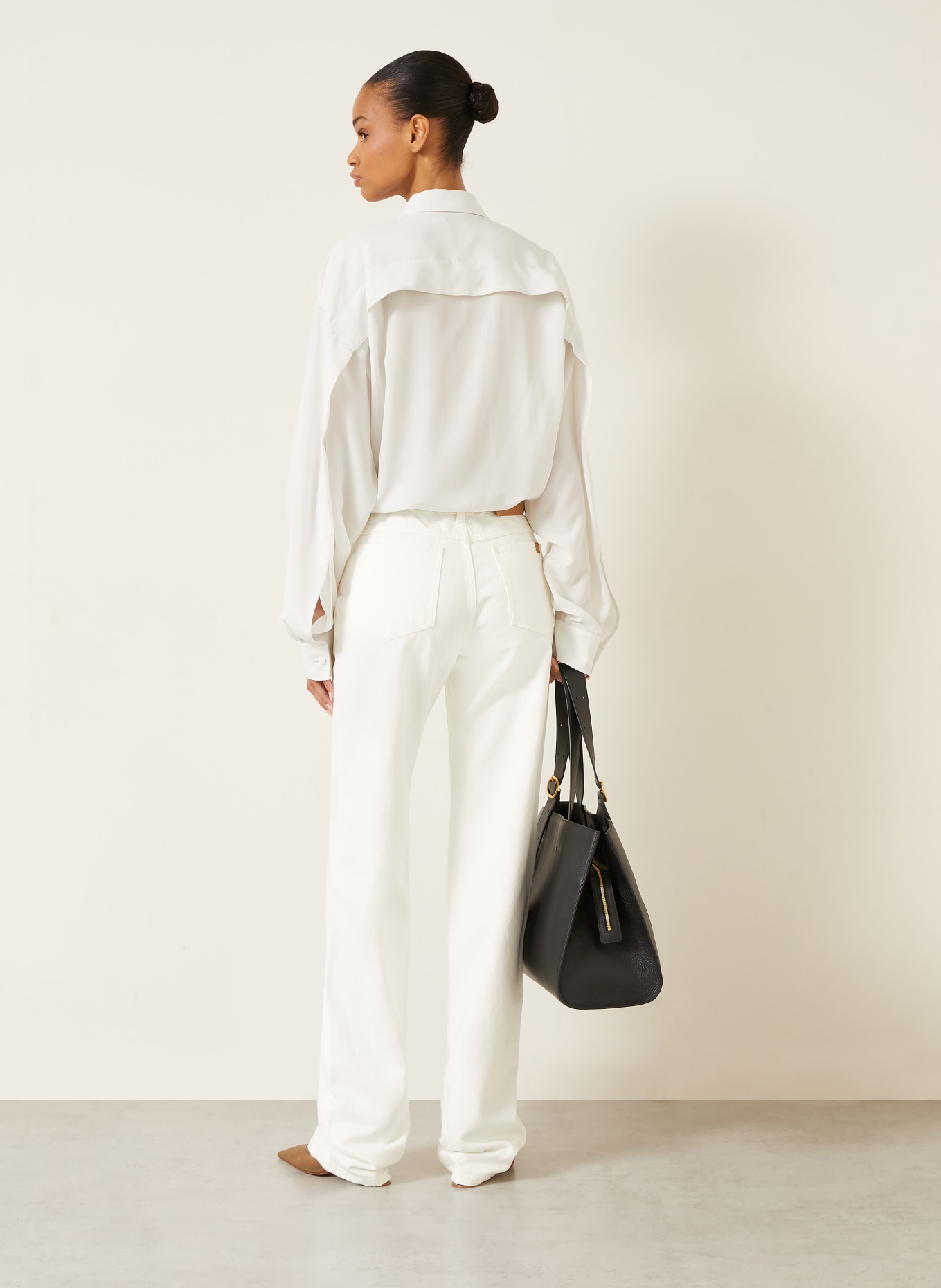 Calvin Klein Collection Straight Jeans: YAC ECRU