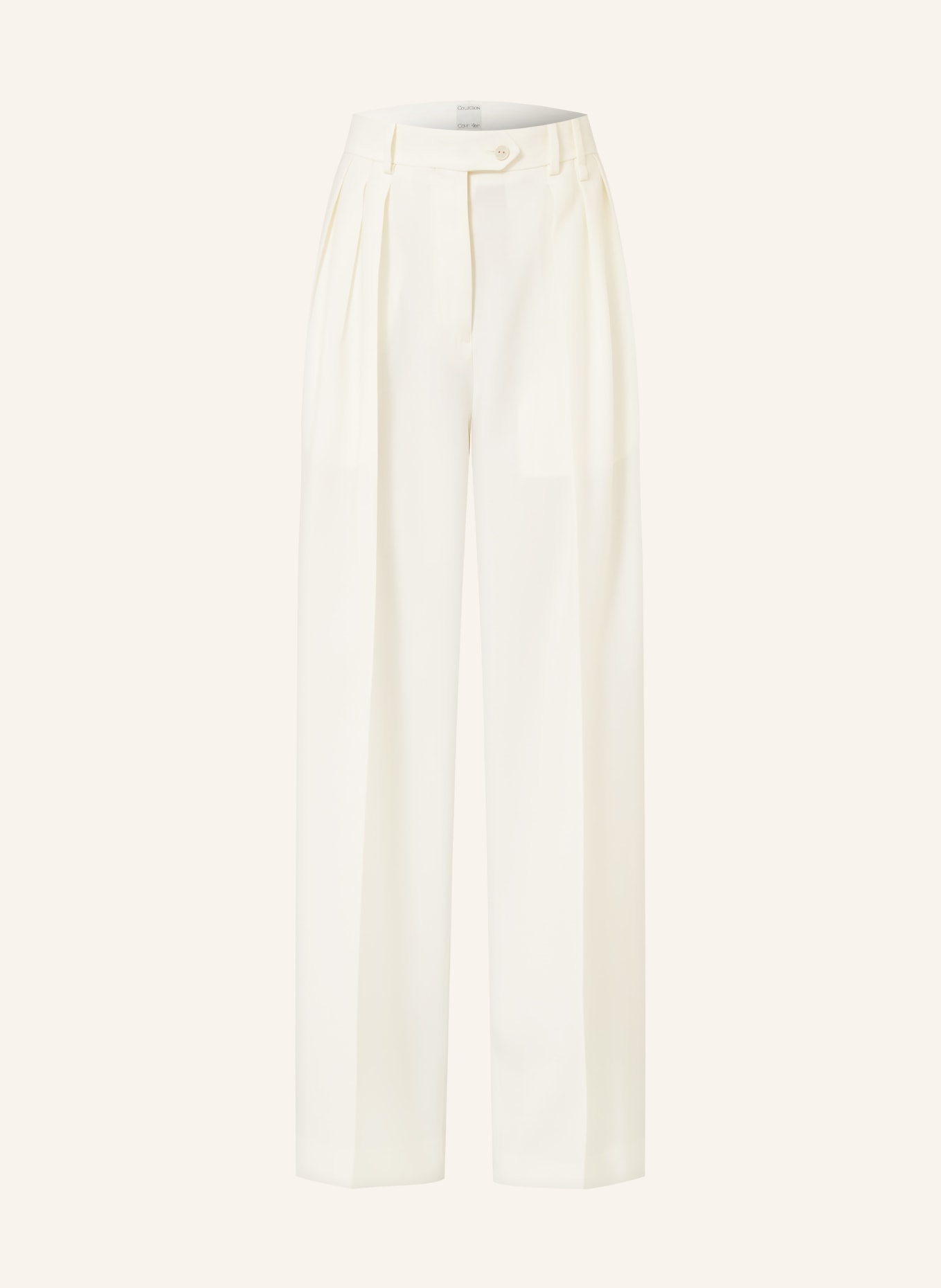 Calvin Klein ALEXANDRA Wide-leg trousers: WHITE