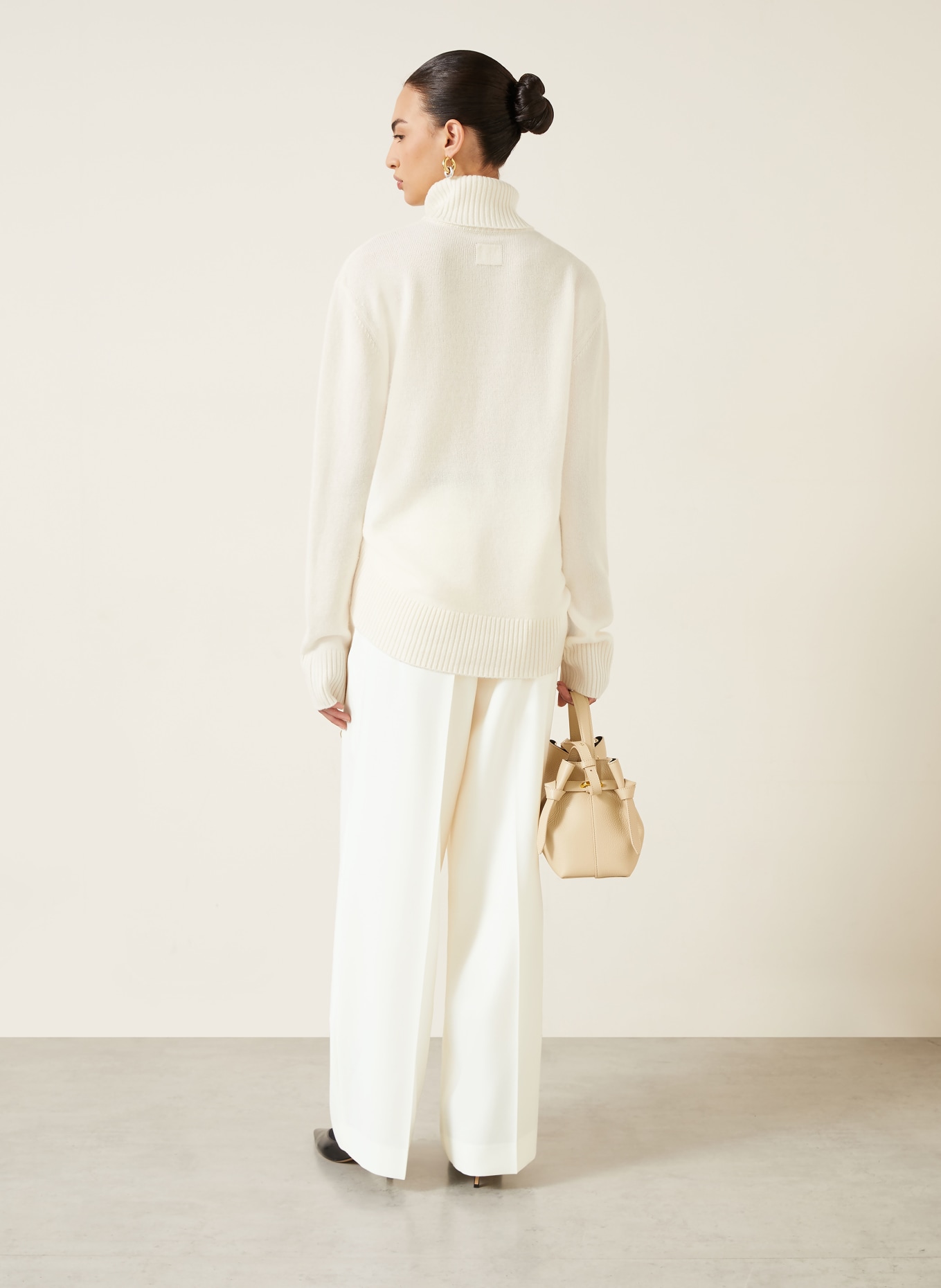 Calvin Klein ALEXANDRA Wide-leg trousers: WHITE