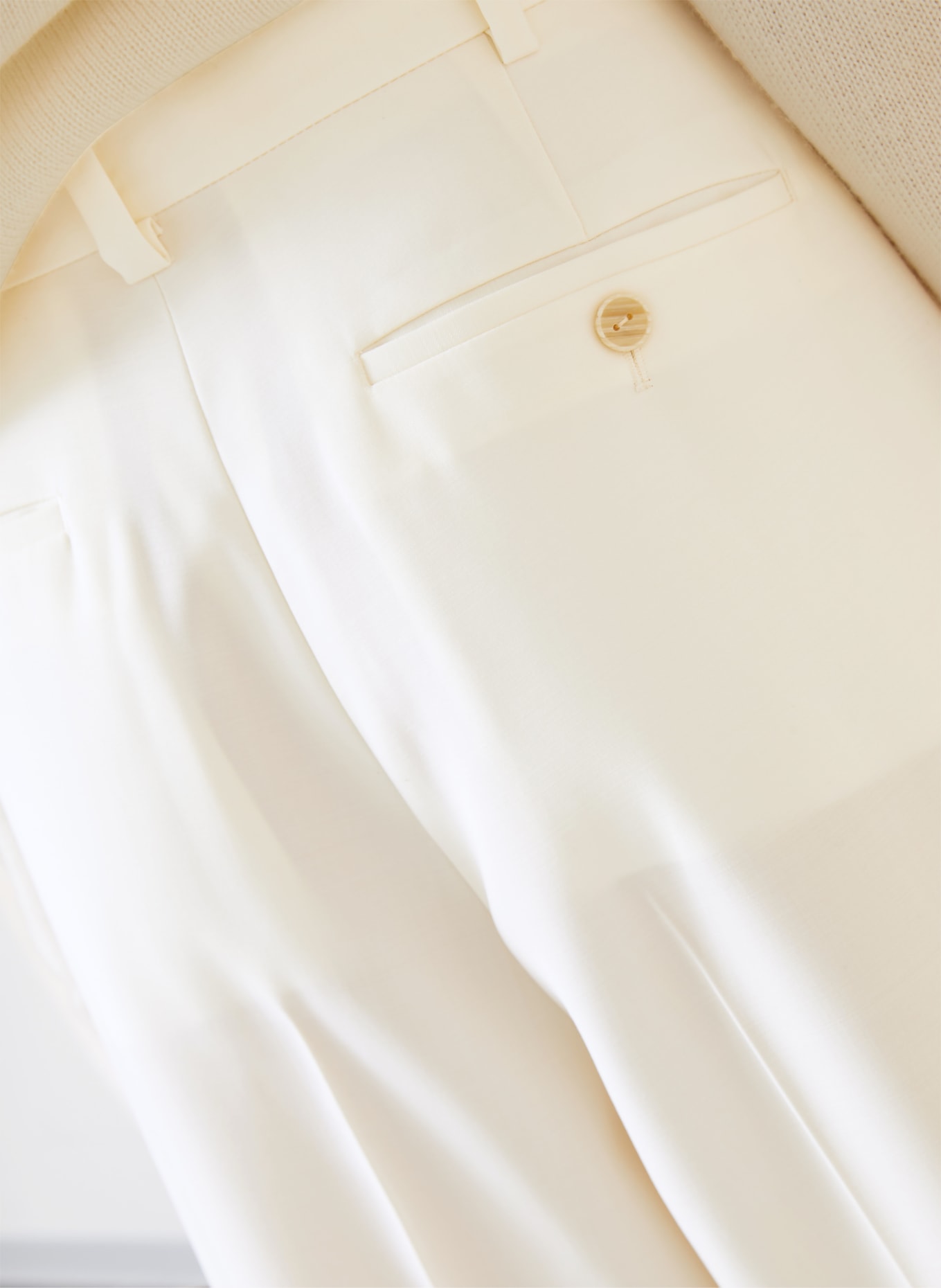 Calvin Klein ALEXANDRA Wide-leg trousers: WHITE