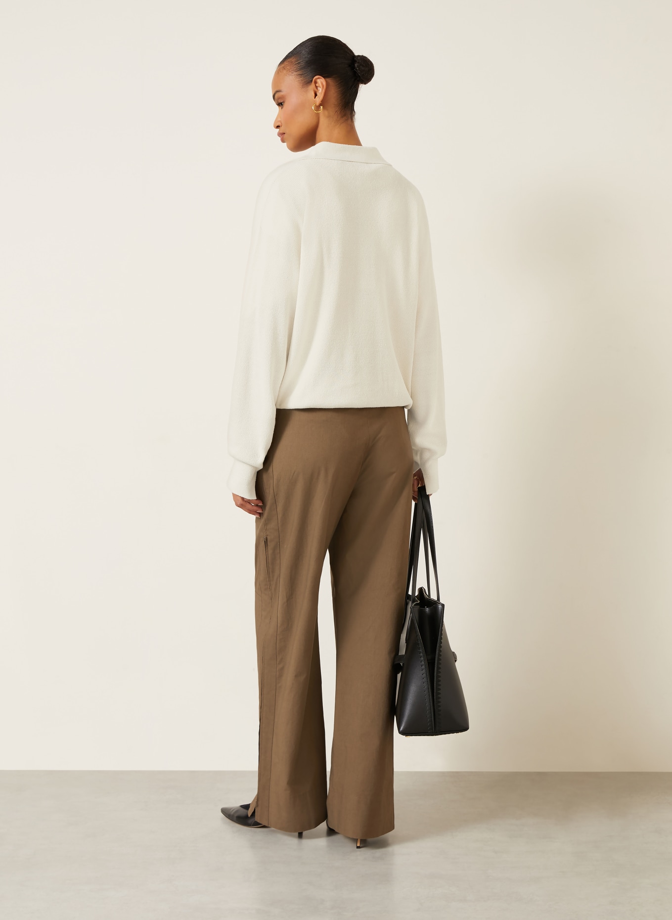 Calvin Klein Collection Pull en soie HELGA: BLANC