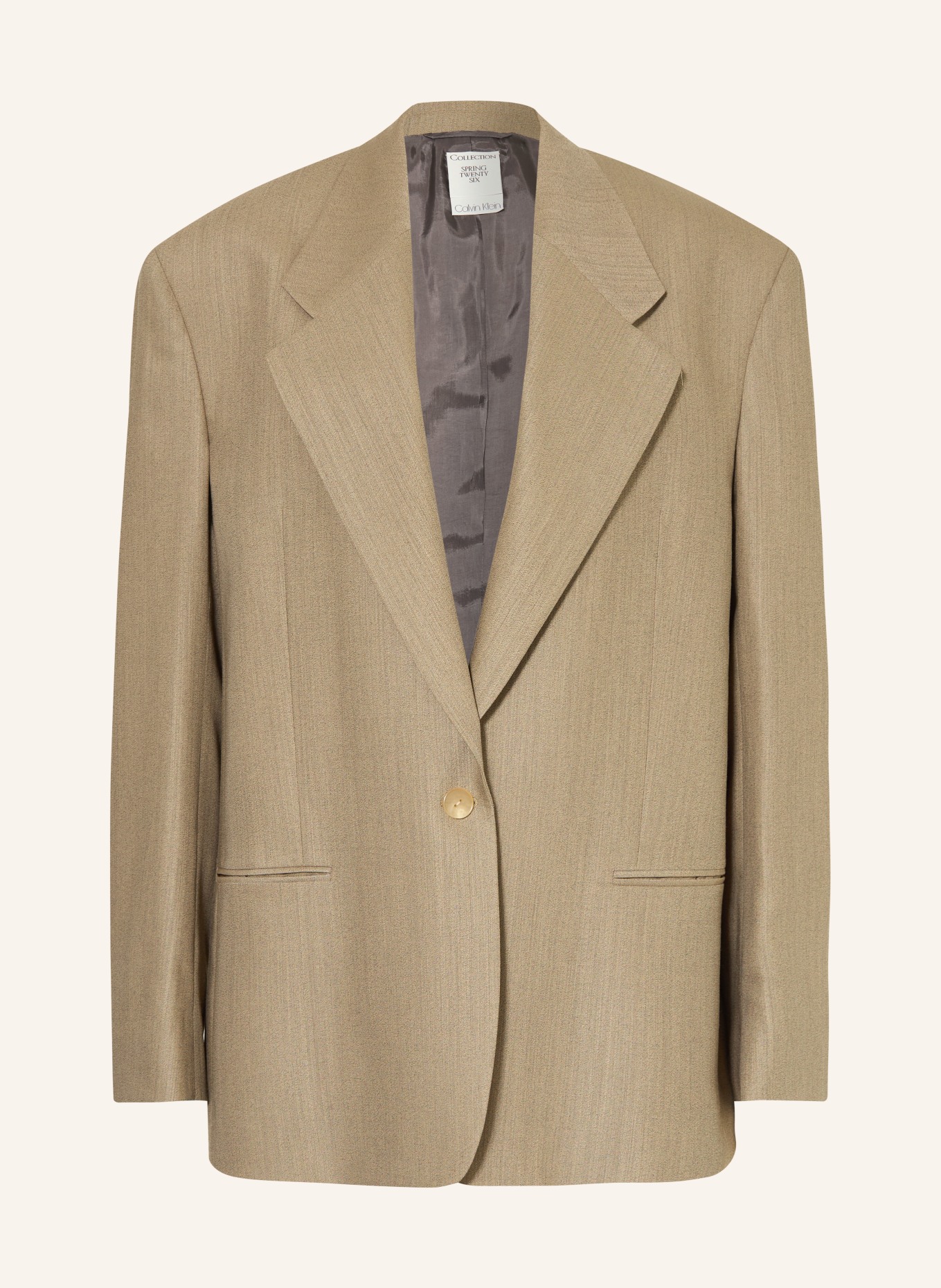 Calvin Klein AVERY Long Blazer: BEIGE