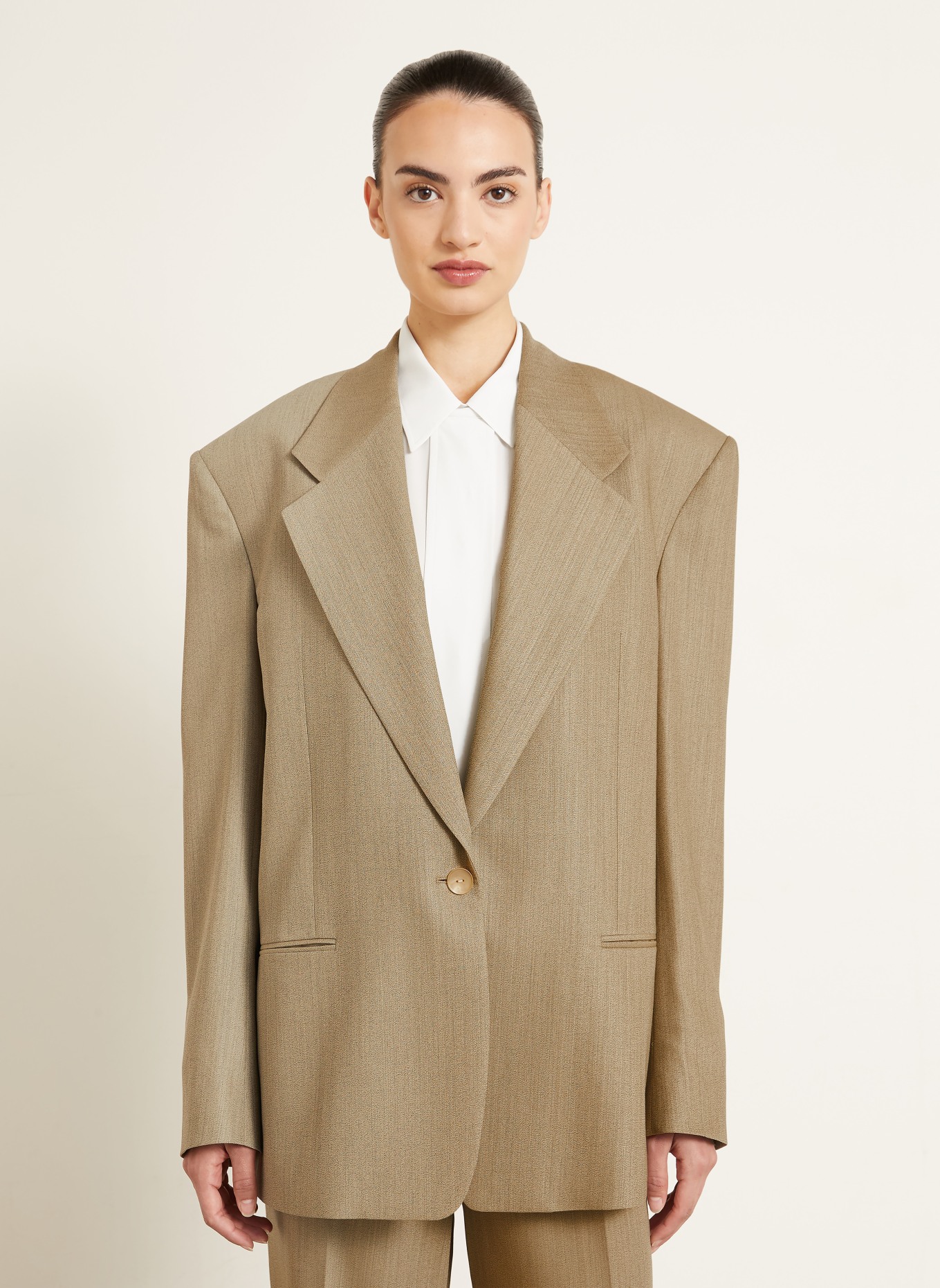 Calvin Klein AVERY Long Blazer: BEIGE