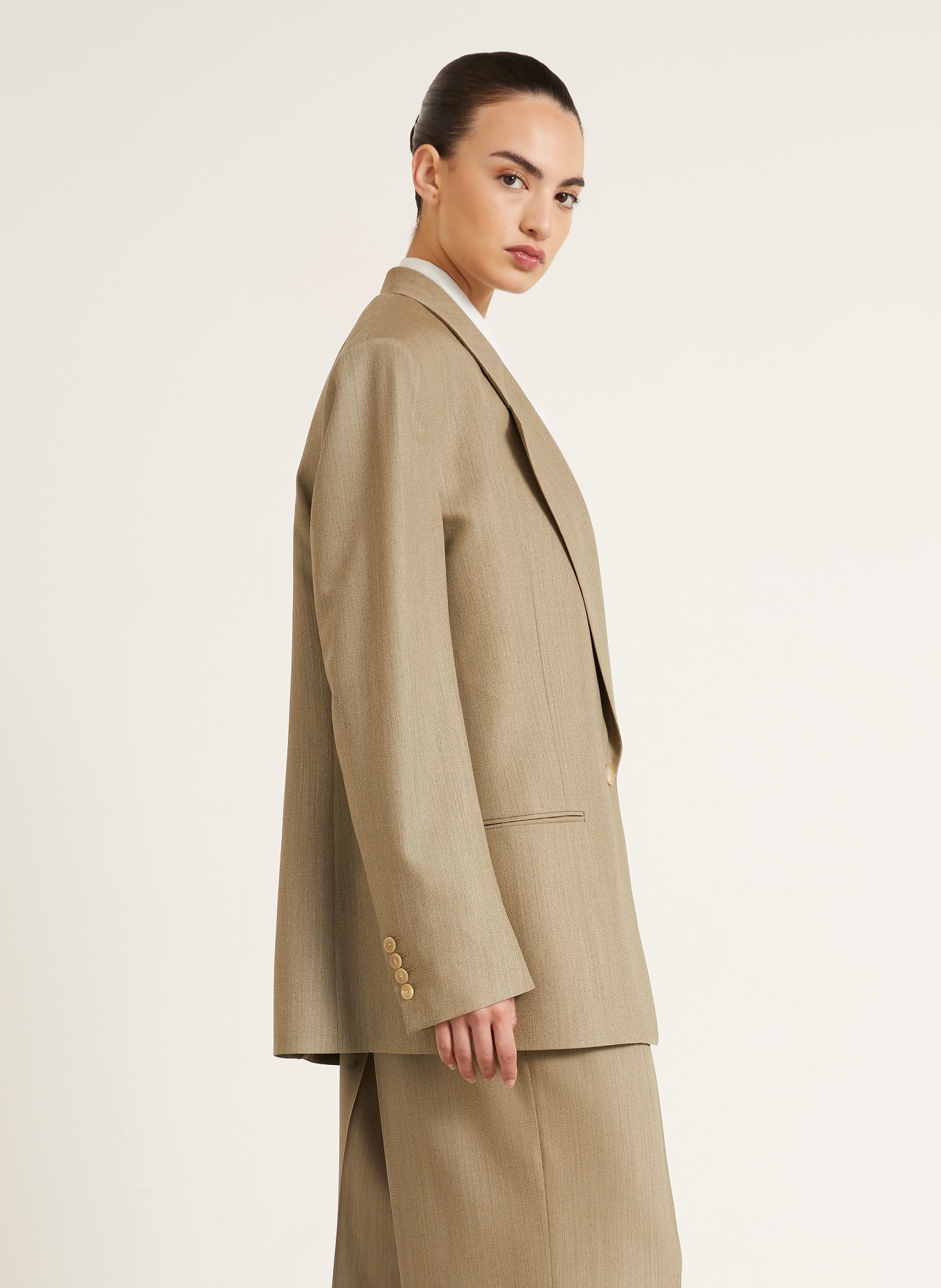 Calvin Klein AVERY Long Blazer: BEIGE