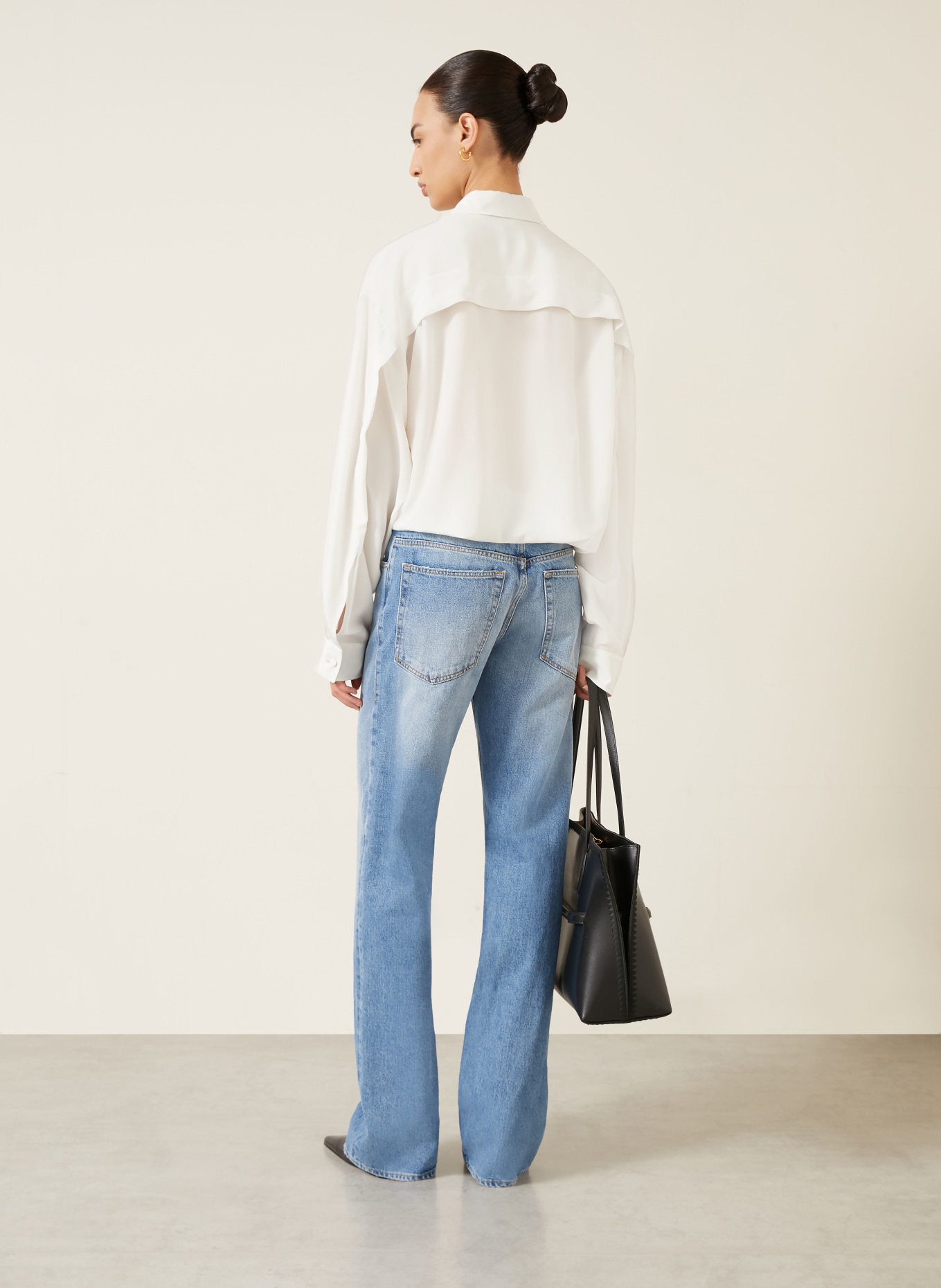 Calvin Klein Collection Chemisier AMARI en soie: CRÈME