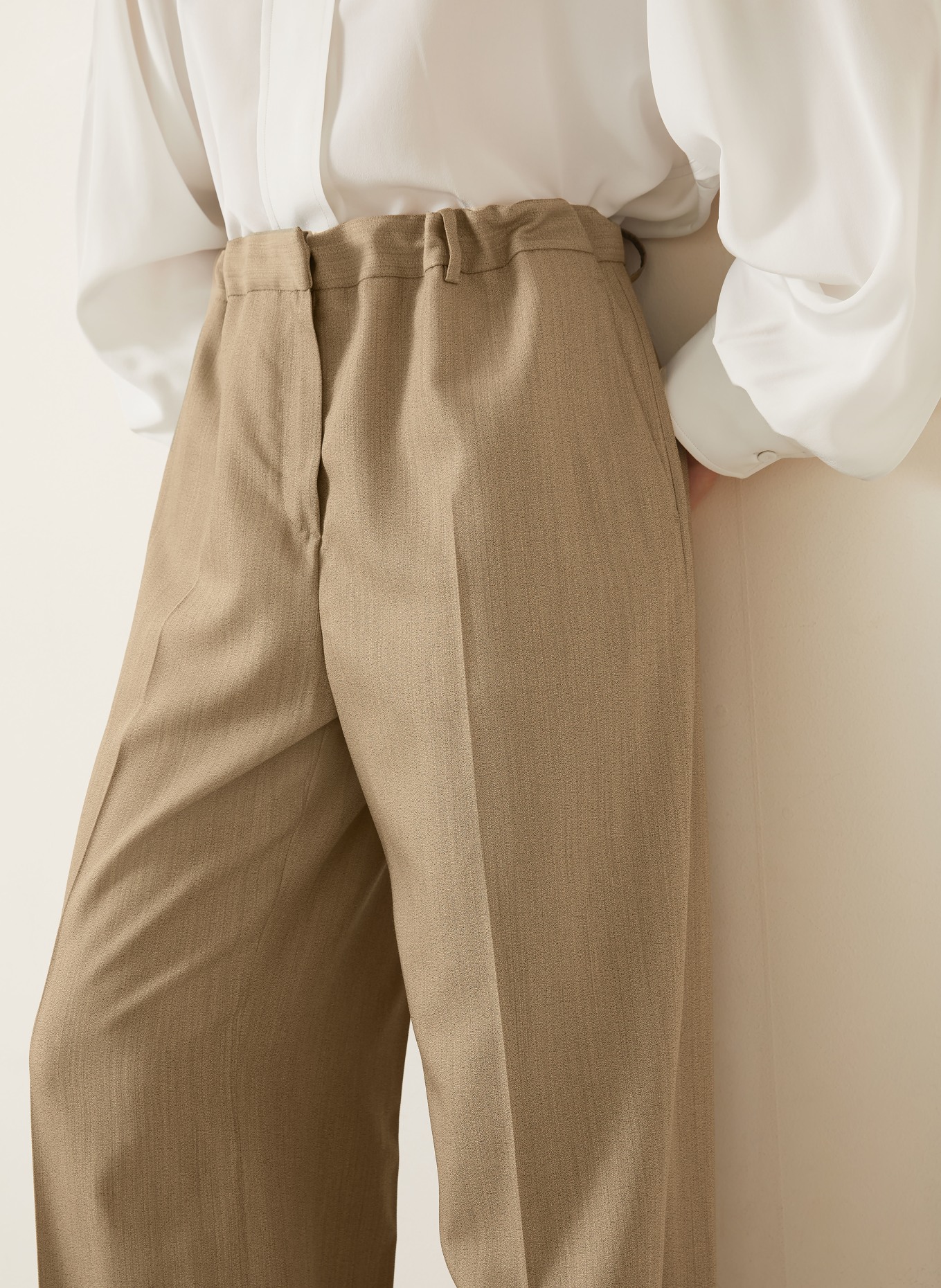 Calvin Klein Collection Spodnie typu Marlena FERNANDA: BEŻOWY