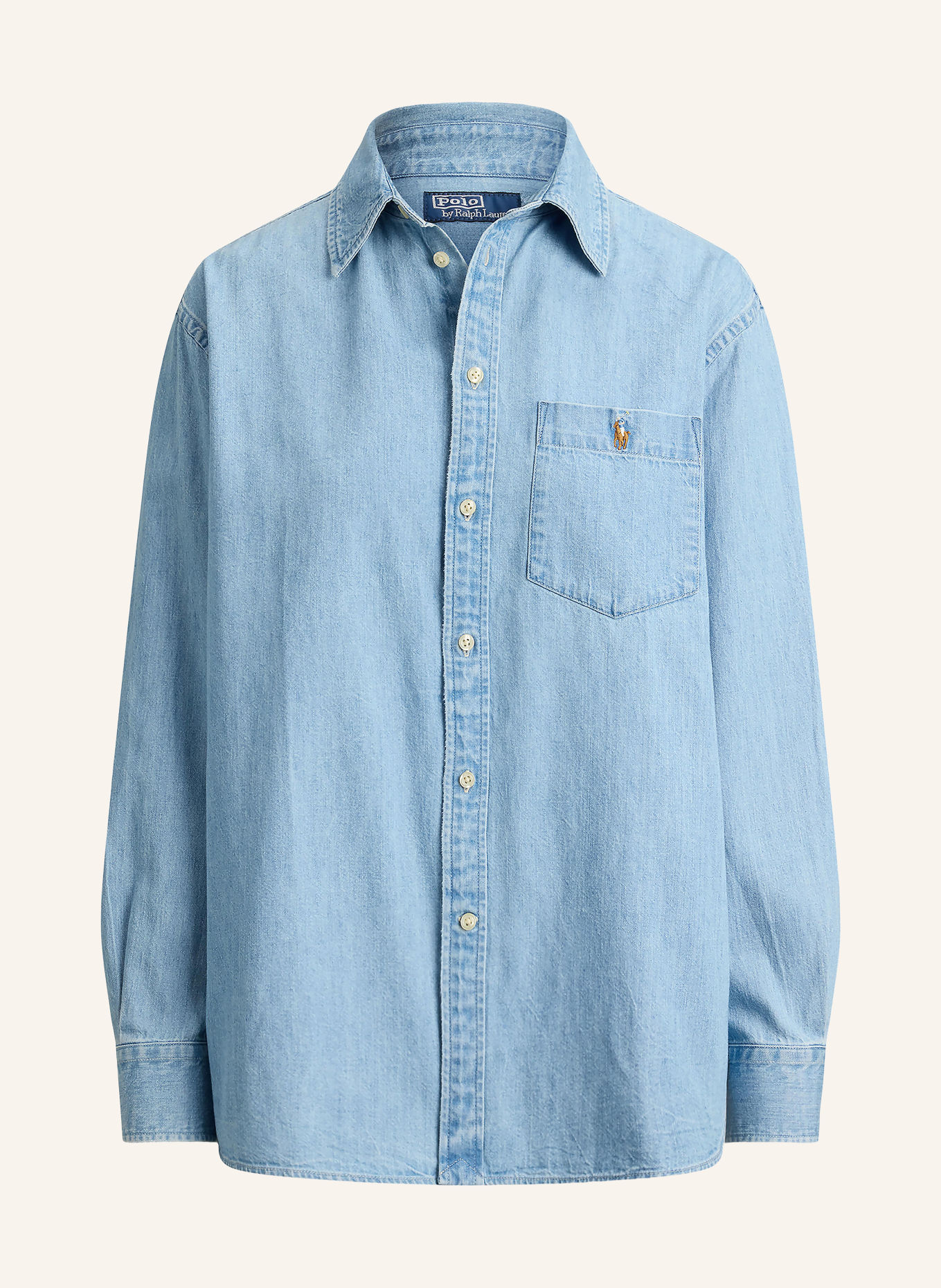 POLO RALPH LAUREN Denimblouse: LICHTBLAUW