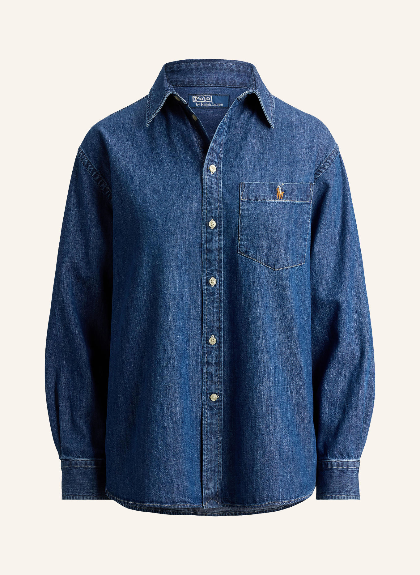 POLO RALPH LAUREN Denimblouse: BLAUW