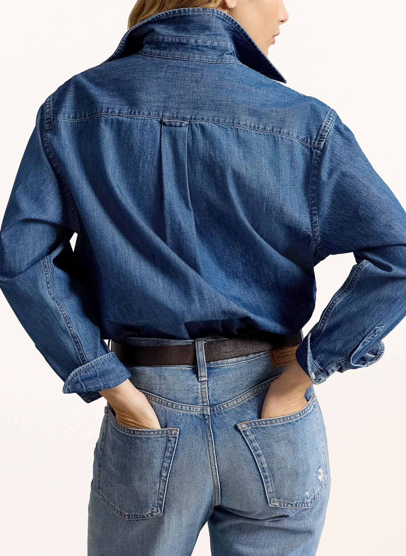 POLO RALPH LAUREN Denimblouse: BLAUW