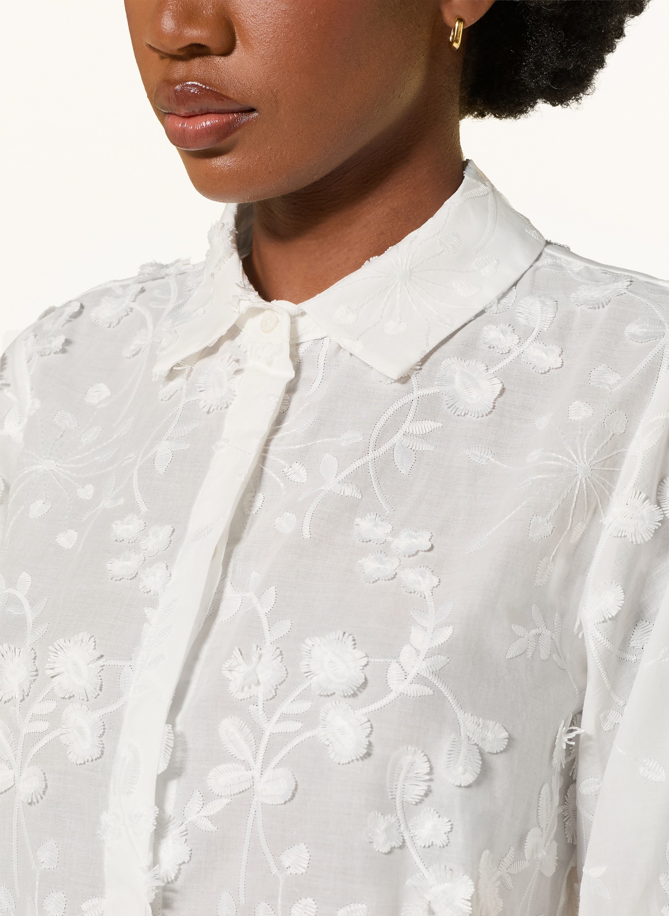 Rich & Royal Overhemdblouse met 3/4-mouwen: WIT