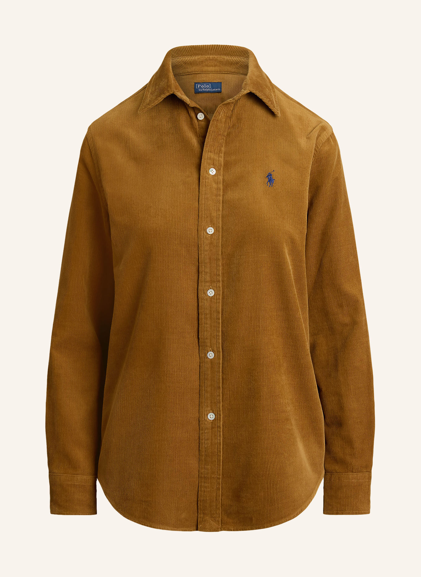 POLO RALPH LAUREN Corduroy shirt blouse: COGNAC
