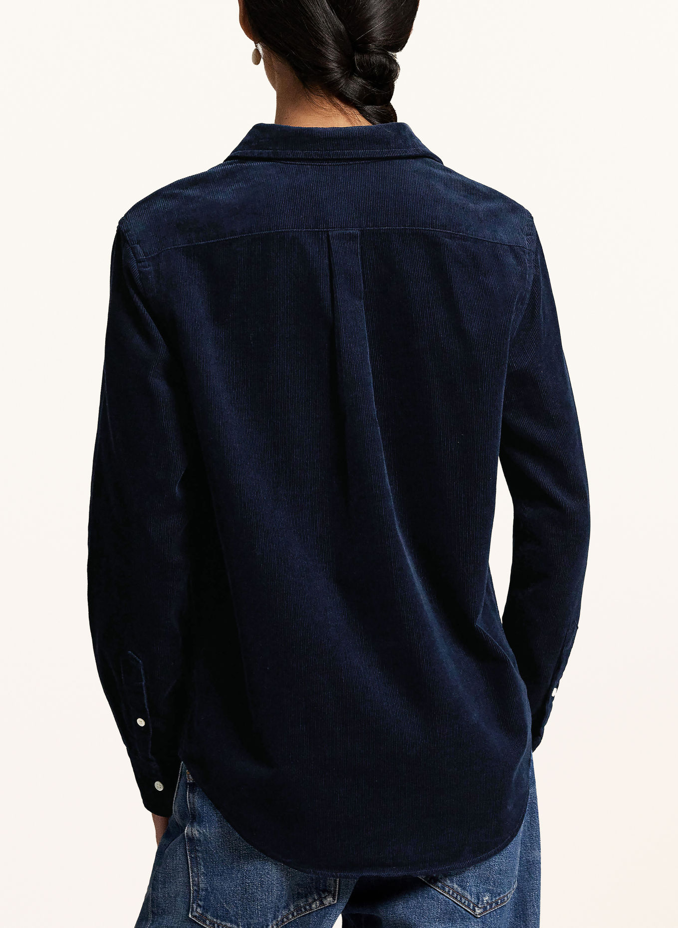 POLO RALPH LAUREN Corduroy shirt blouse: DARK BLUE