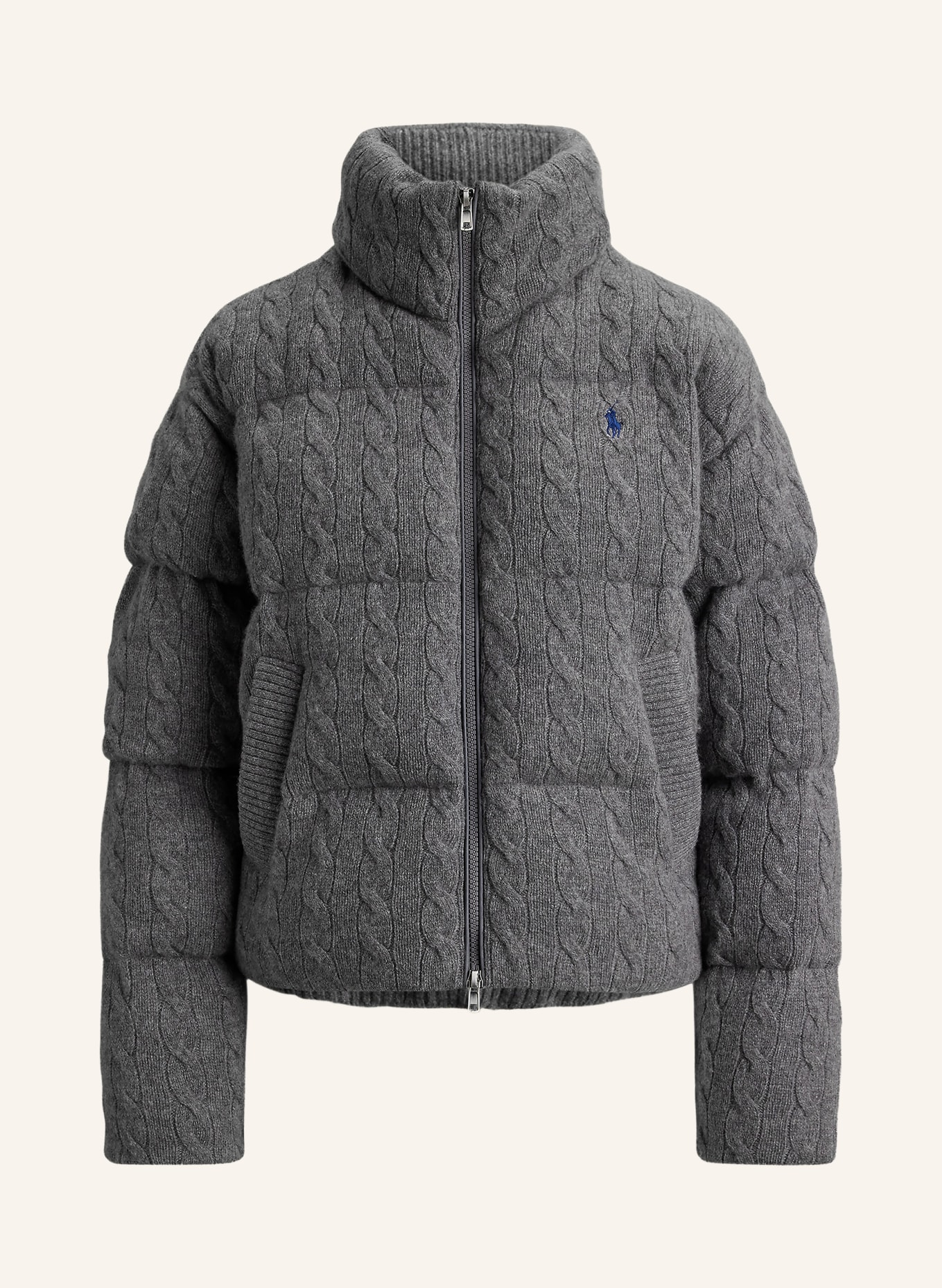 POLO RALPH LAUREN Steppjacke: GRAU / DUNKELBLAU
