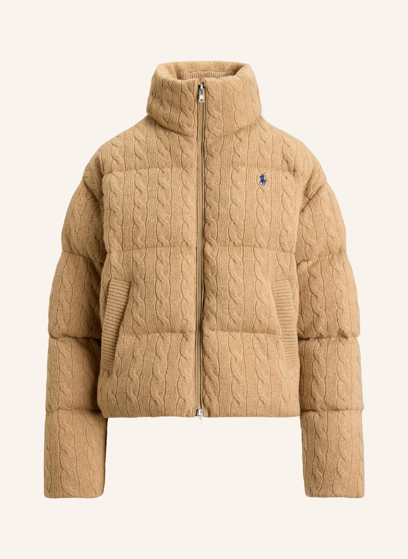 POLO RALPH LAUREN Steppjacke: CAMEL / DUNKELBLAU