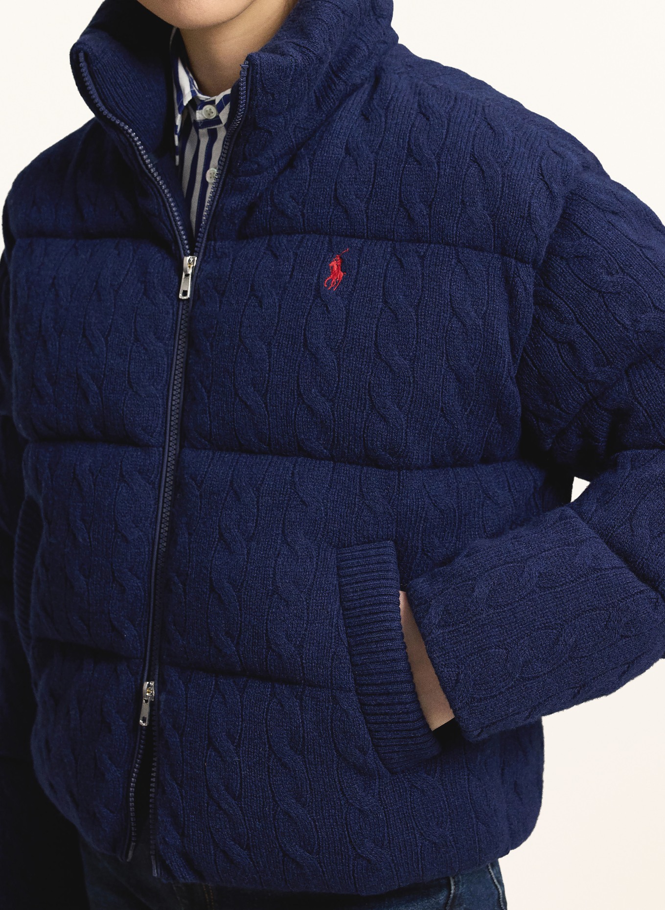 POLO RALPH LAUREN Steppjacke: DUNKELBLAU / ROT