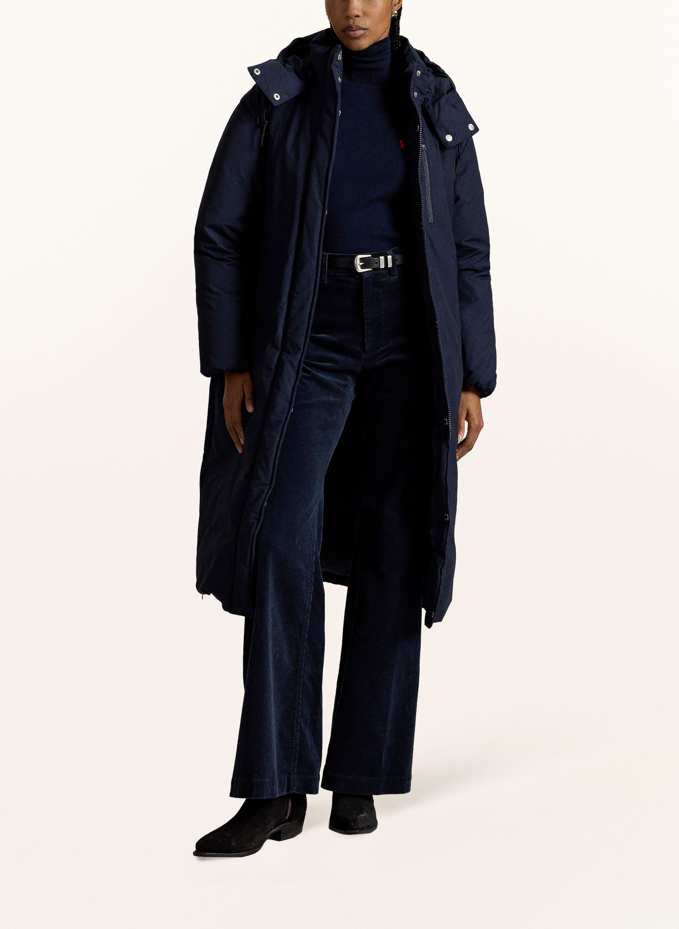 POLO RALPH LAUREN Down coat with removable hood: DARK BLUE