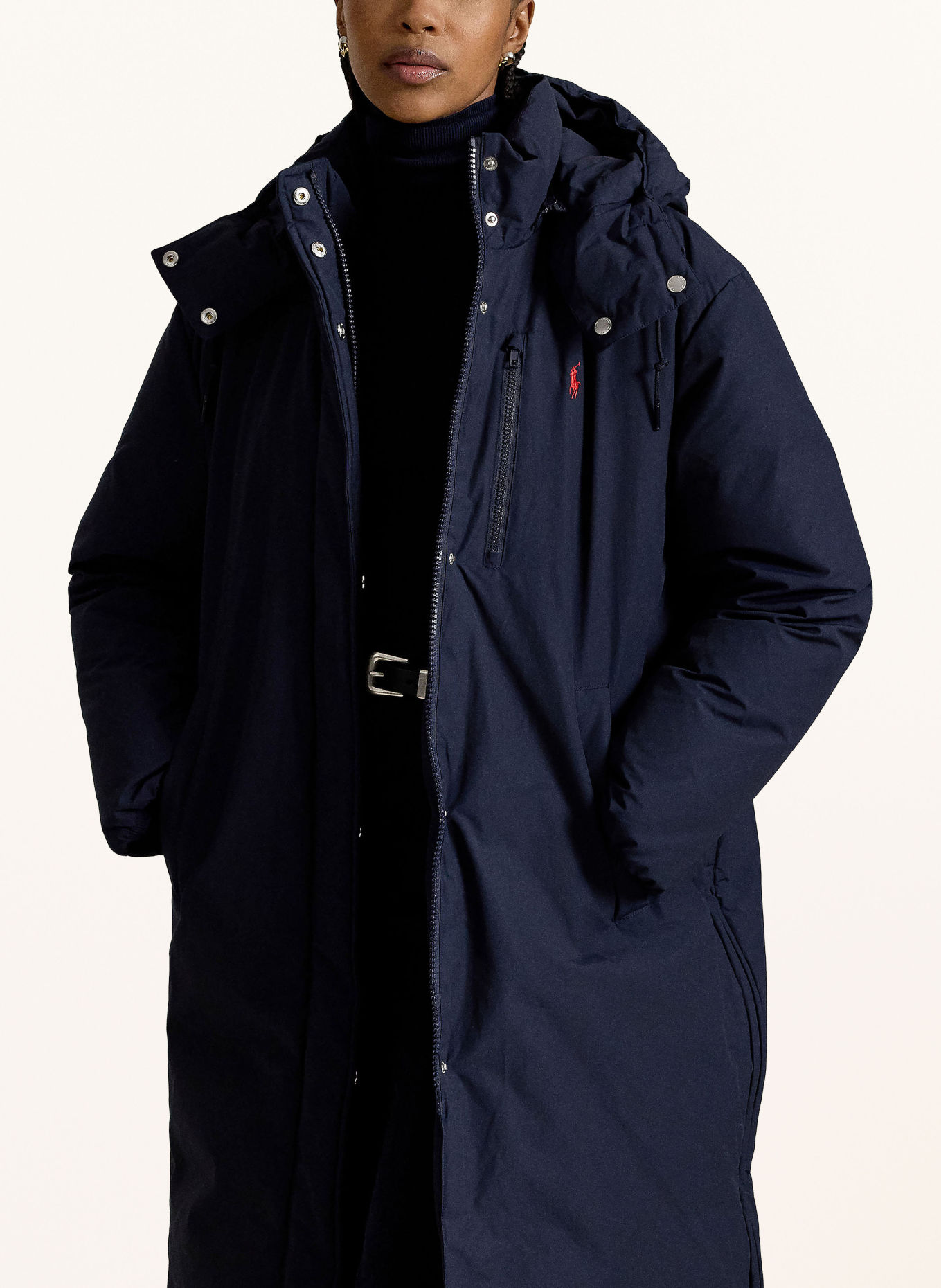 POLO RALPH LAUREN Down coat with removable hood: DARK BLUE