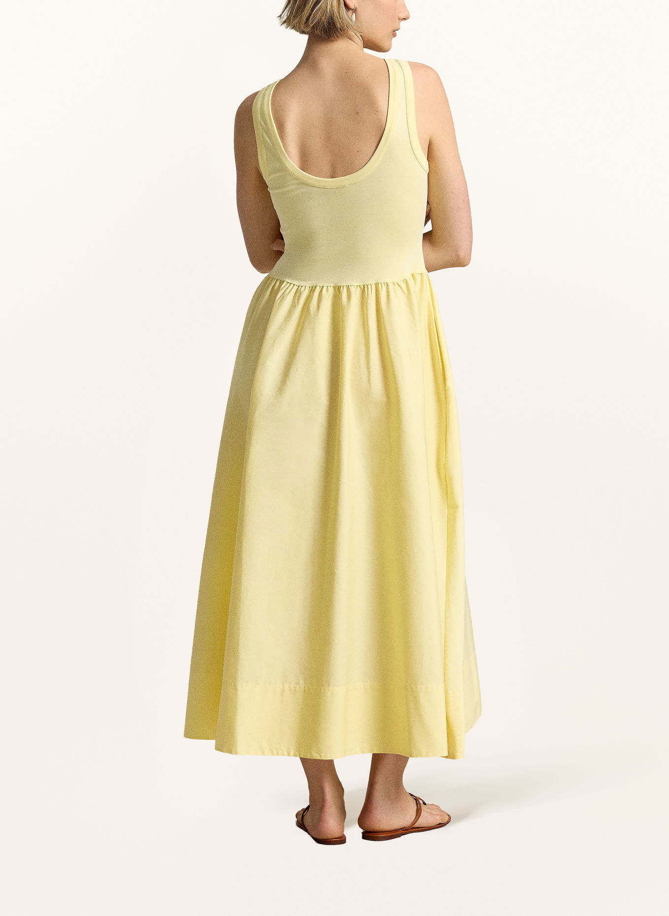 POLO RALPH LAUREN Kleid im Materialmix: GELB
