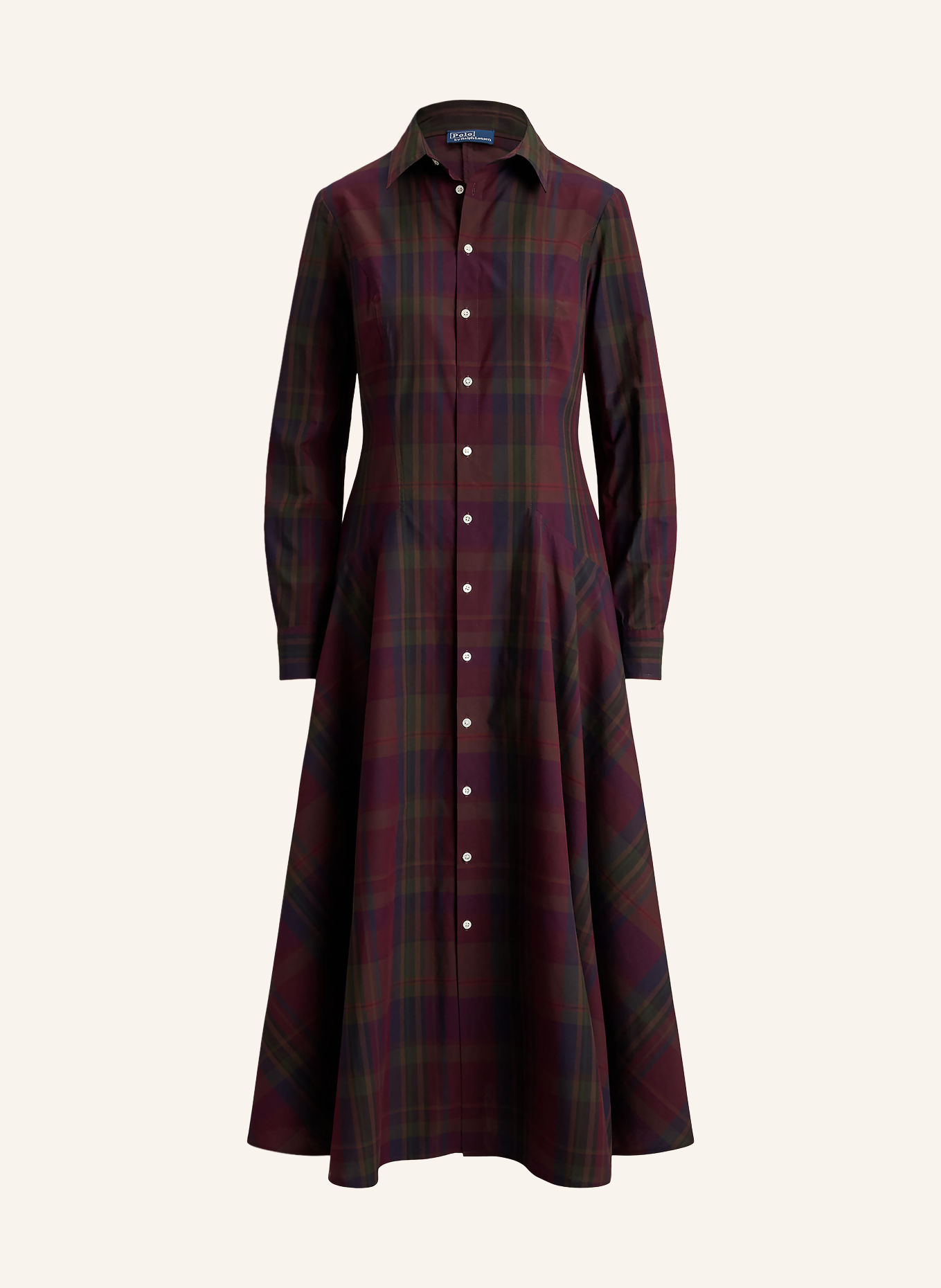 POLO RALPH LAUREN Hemdblusenkleid: FUCHSIA / DUNKELLILA / DUNKELGRÜN