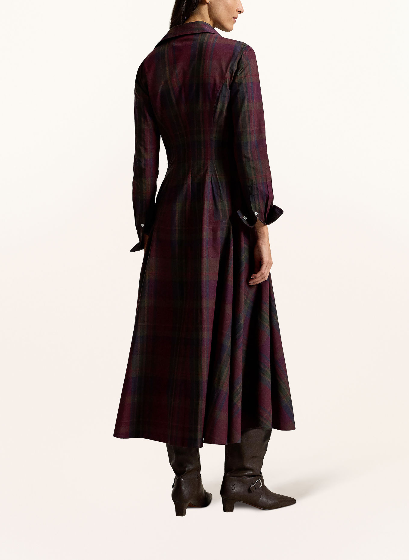 POLO RALPH LAUREN Hemdblusenkleid: FUCHSIA / DUNKELLILA / DUNKELGRÜN