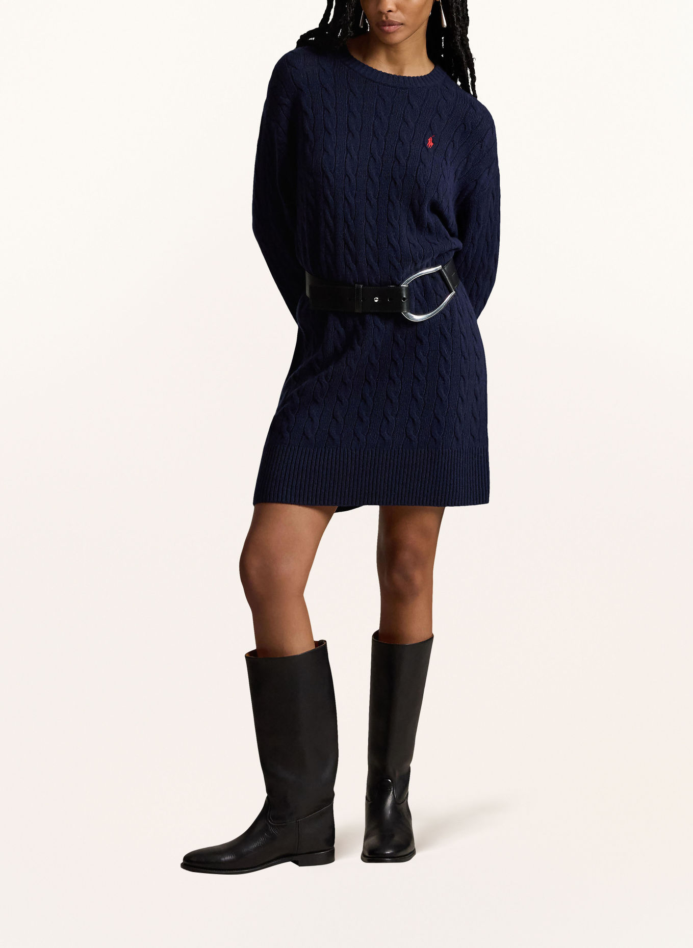 POLO RALPH LAUREN Knit dress: DARK BLUE