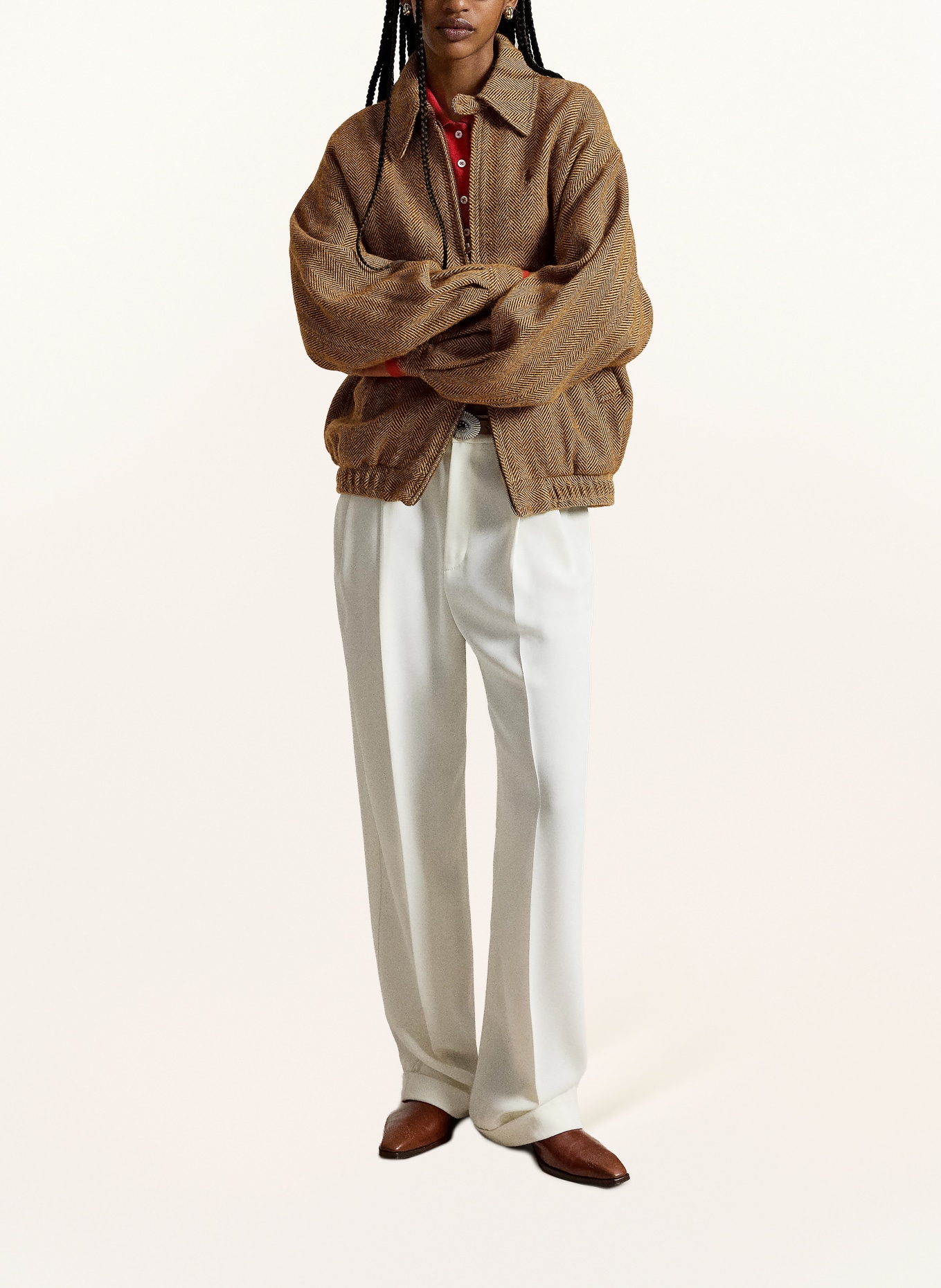 POLO RALPH LAUREN Blouson: MARRON FONCÉ / LICHTBRUIN