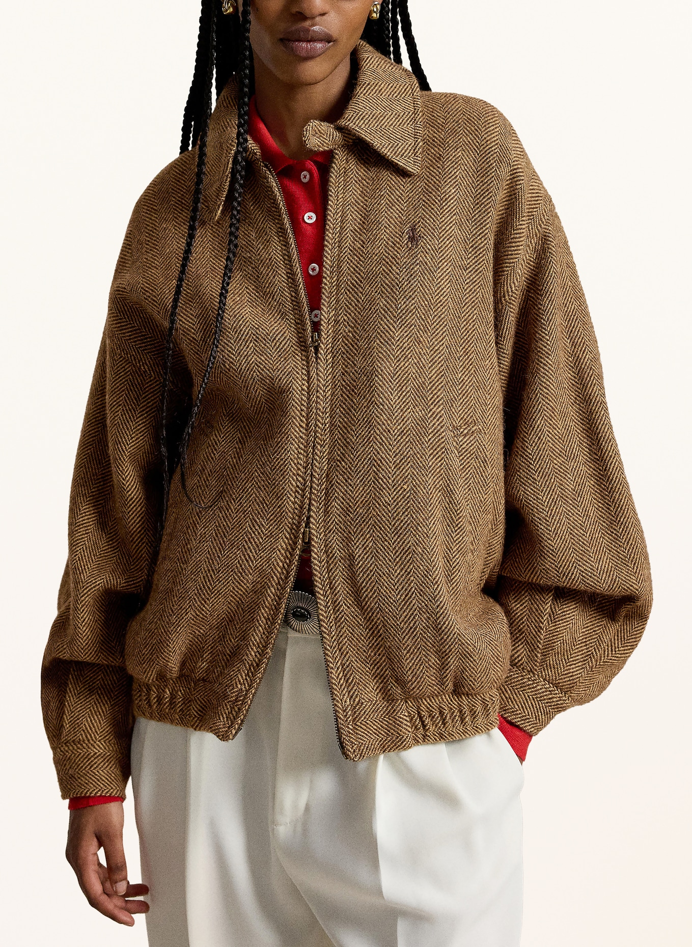POLO RALPH LAUREN Blouson: MARRON FONCÉ / LICHTBRUIN