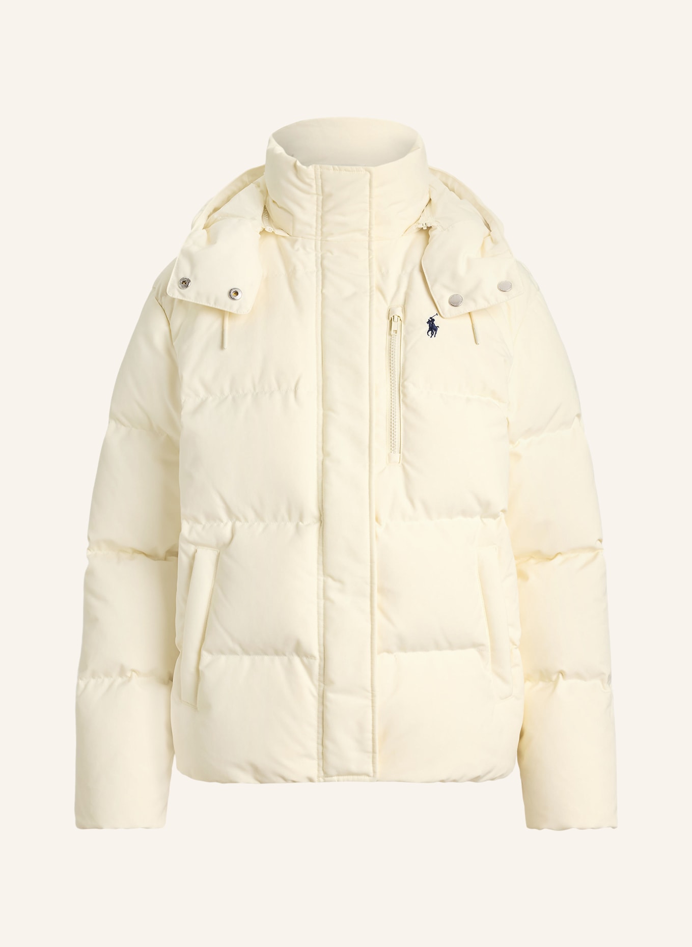 POLO RALPH LAUREN Daunenjacke mit abnehmbarer Kapuze: WEISS