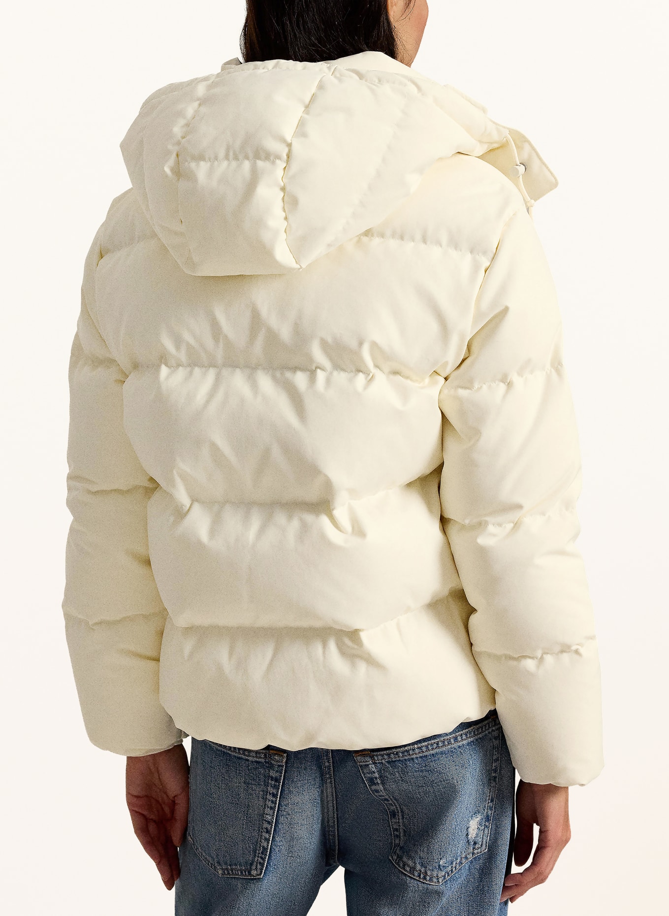 POLO RALPH LAUREN Daunenjacke mit abnehmbarer Kapuze: WEISS