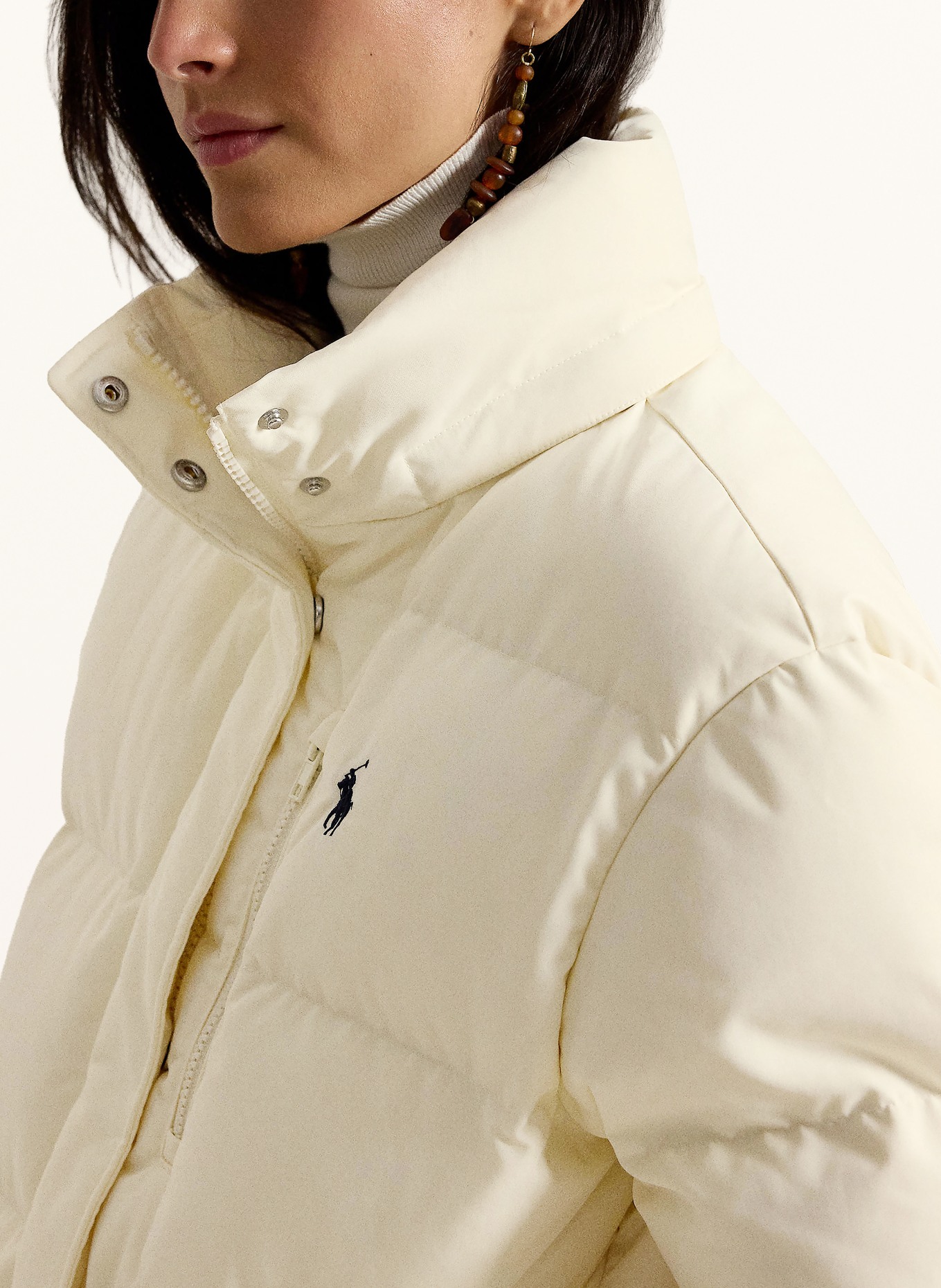 POLO RALPH LAUREN Daunenjacke mit abnehmbarer Kapuze: WEISS