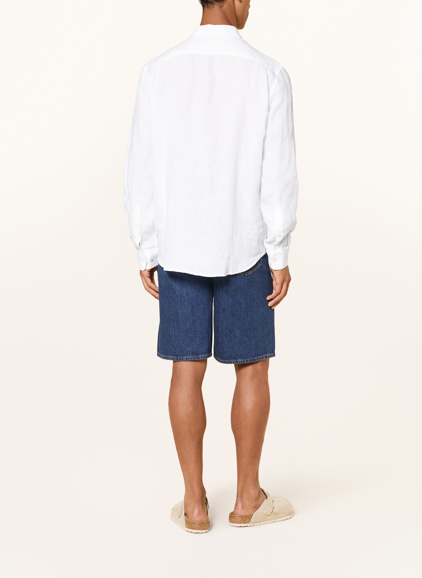 ARKET Regular-Fit Linen Shirt: WHITE
