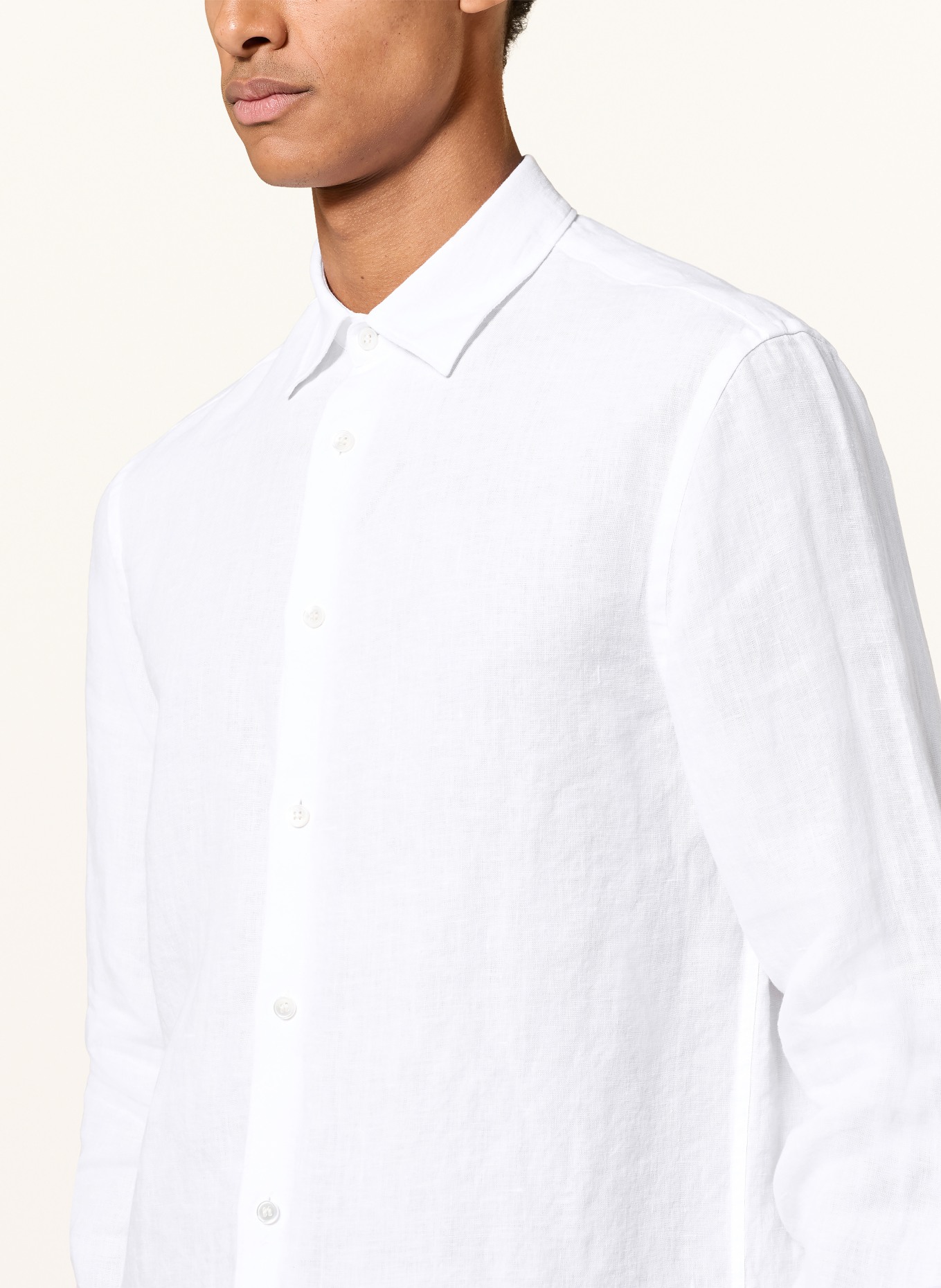 ARKET Regular-Fit Linen Shirt: WHITE