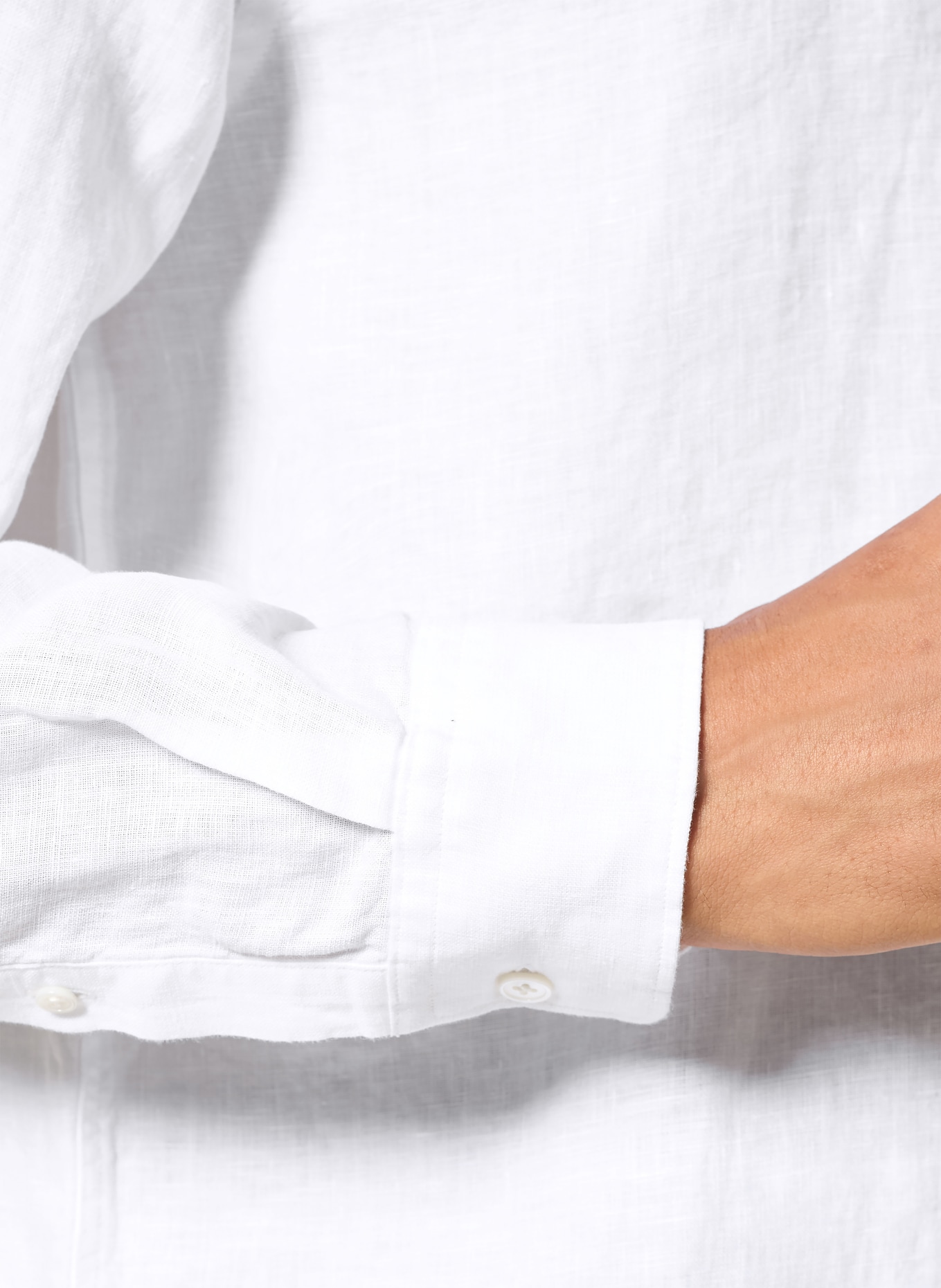 ARKET Regular-Fit Linen Shirt: WHITE