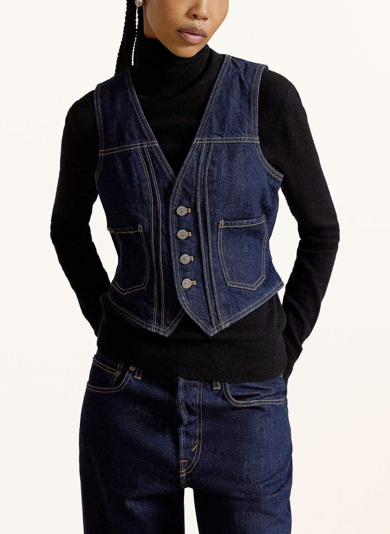 POLO RALPH LAUREN Jeansvest: DONKERBLAUW