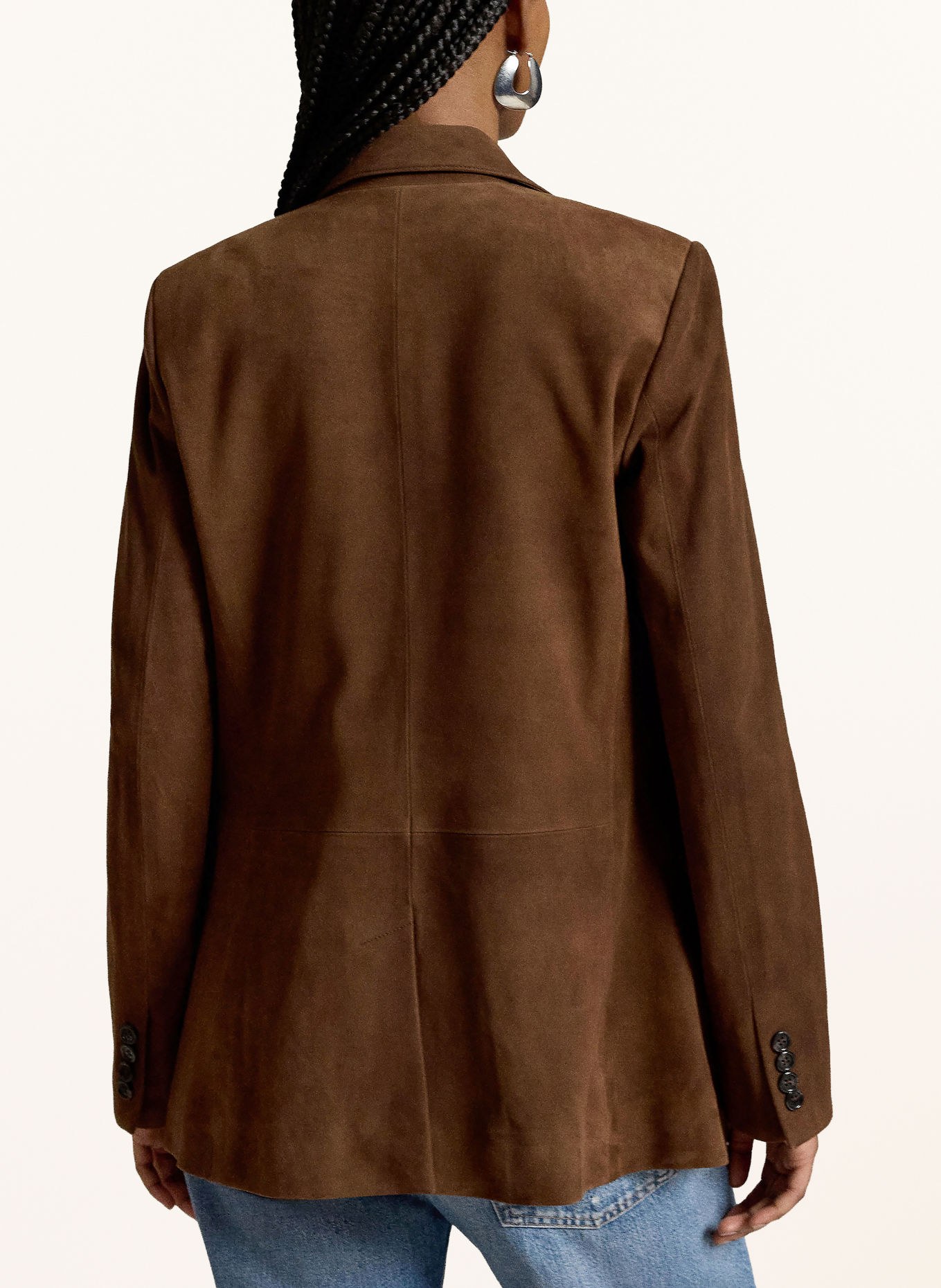 POLO RALPH LAUREN Blazer din piele: MARO ÎNCHIS