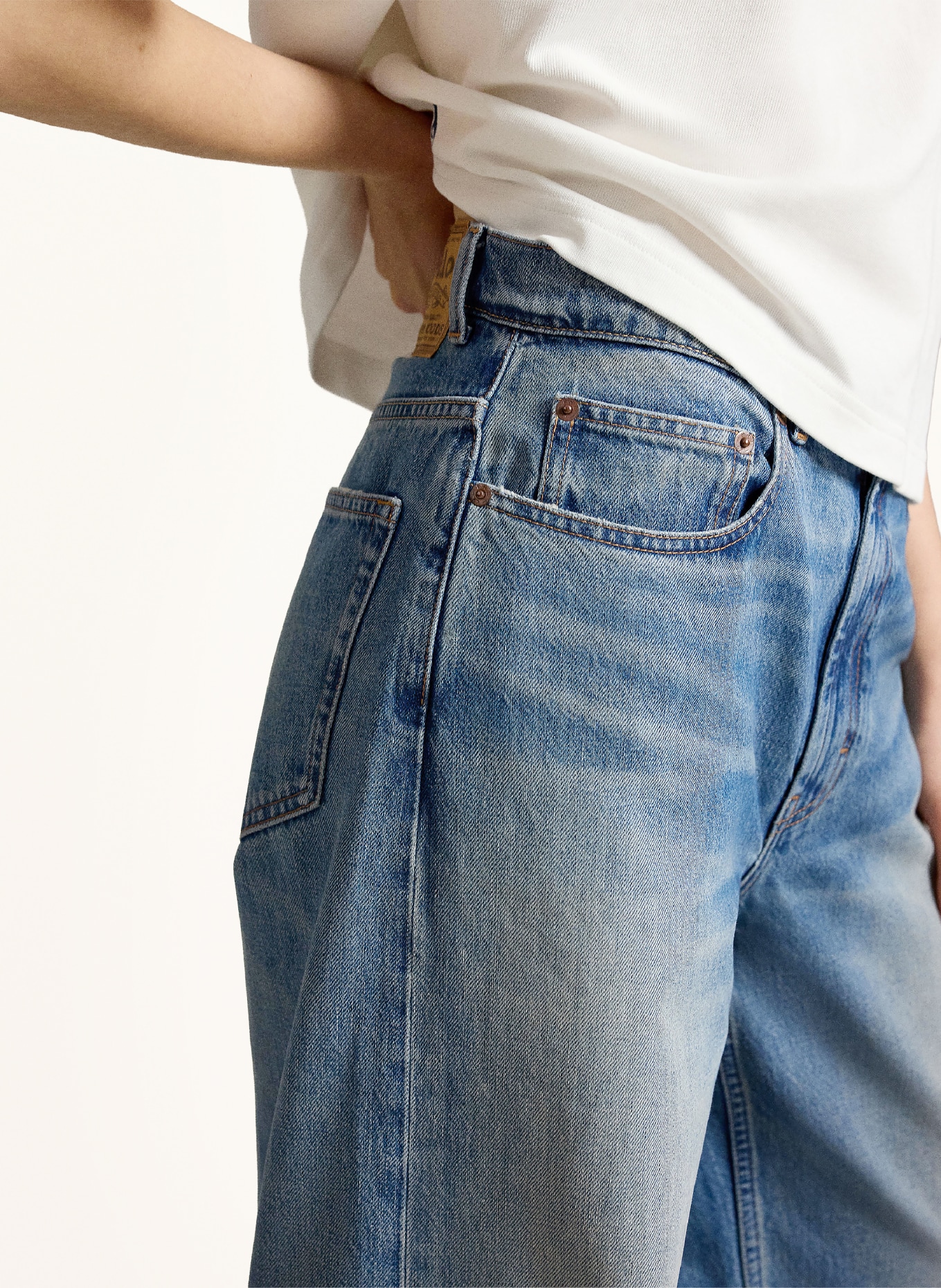 POLO RALPH LAUREN Wide leg jeans: 001 PALI WASH