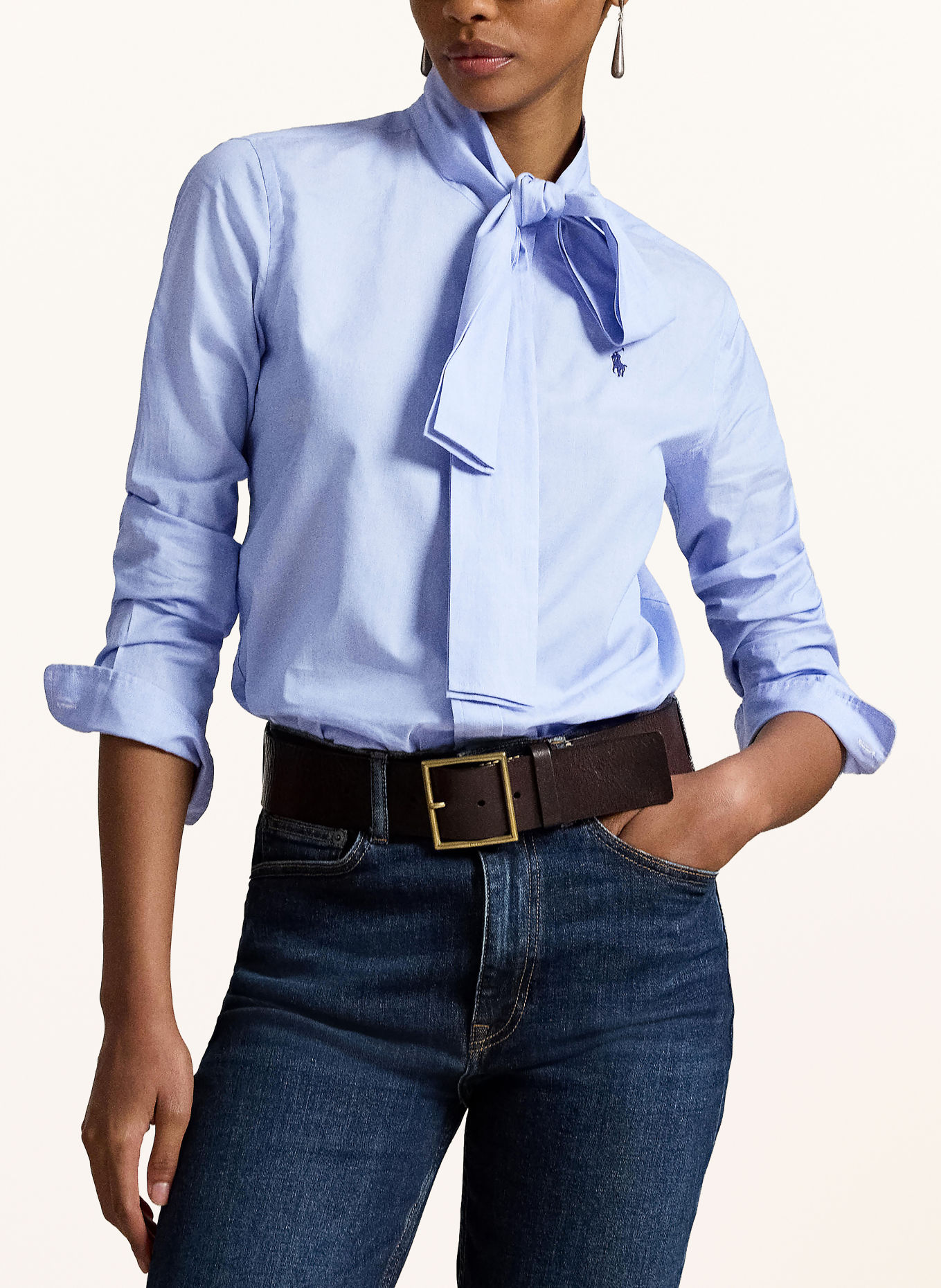 POLO RALPH LAUREN Schluppenbluse: HELLBLAU