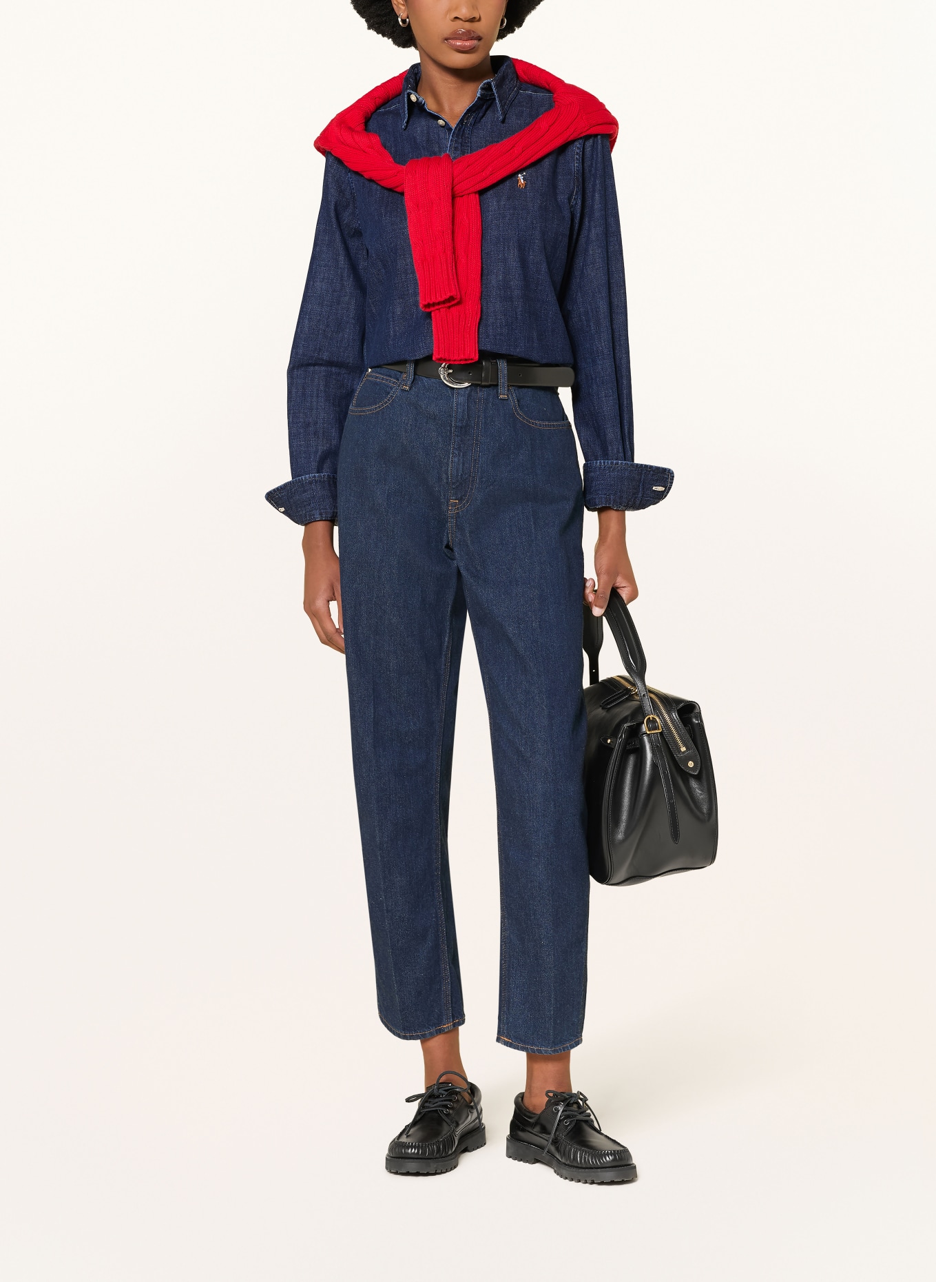 POLO RALPH LAUREN Blouse en jean: BLEU FONCÉ