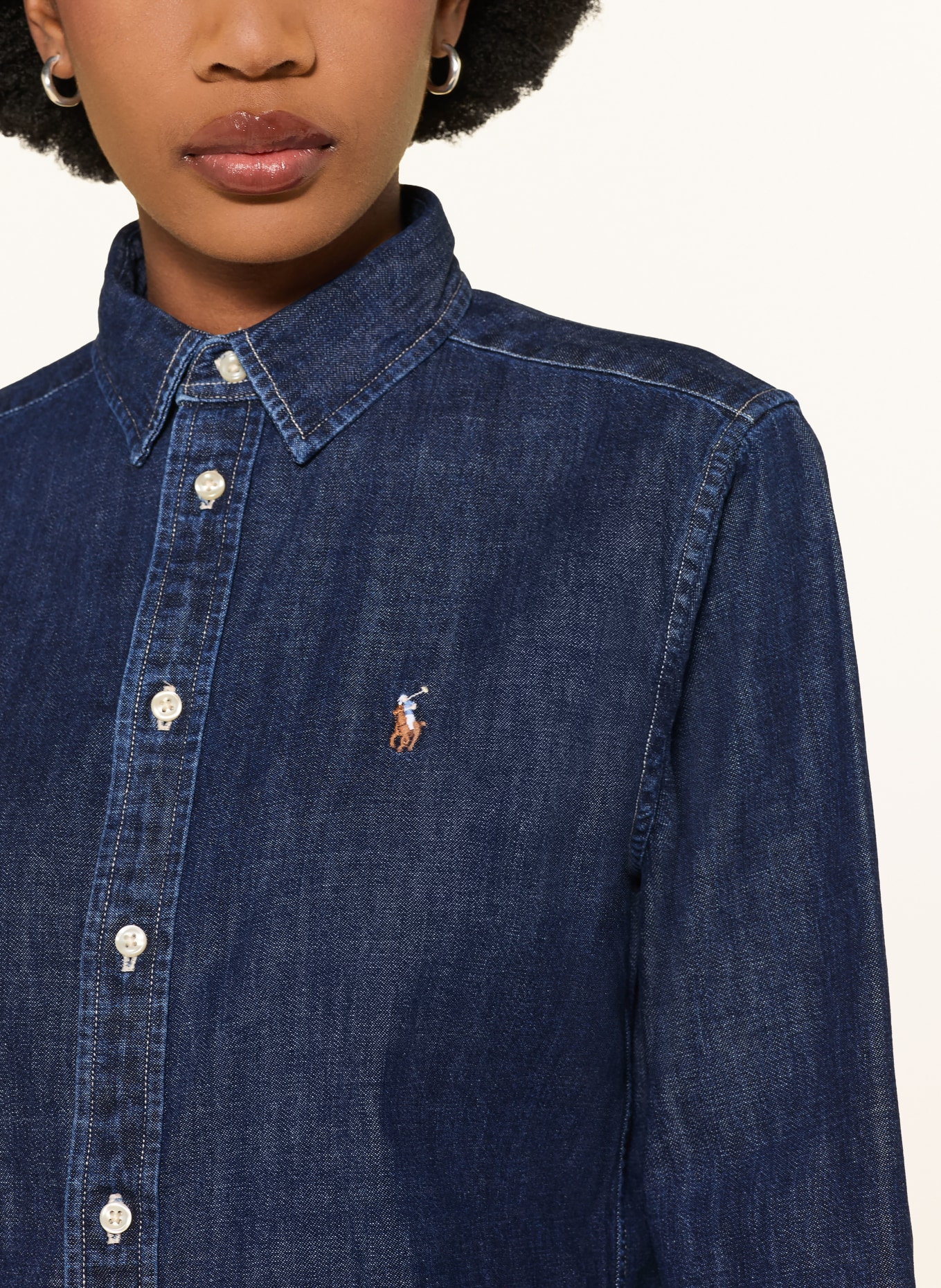 POLO RALPH LAUREN Blouse en jean: BLEU FONCÉ