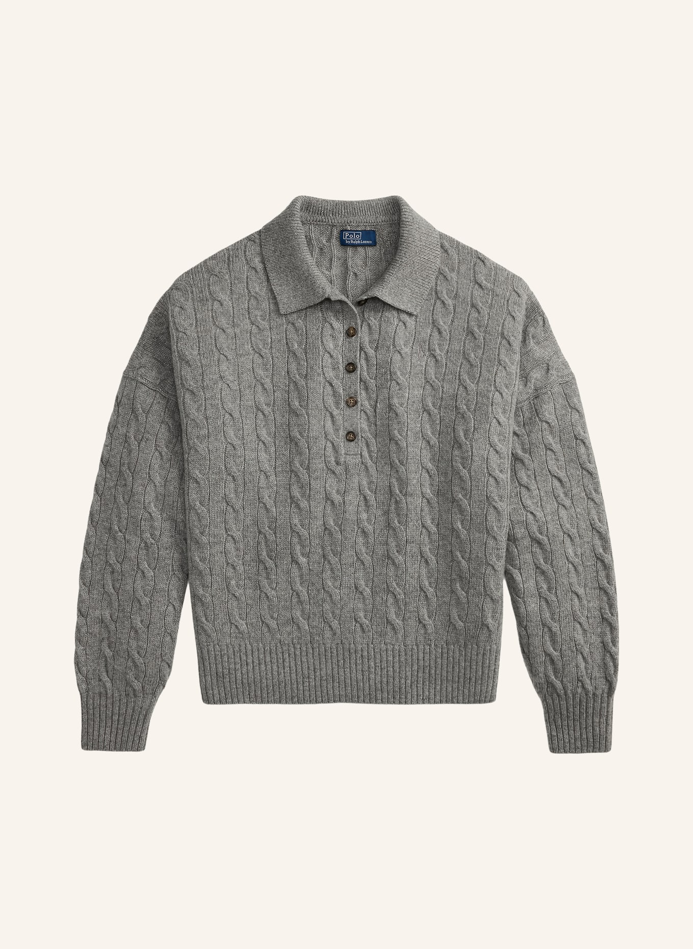 POLO RALPH LAUREN Gebreid poloshirt: GRIJS