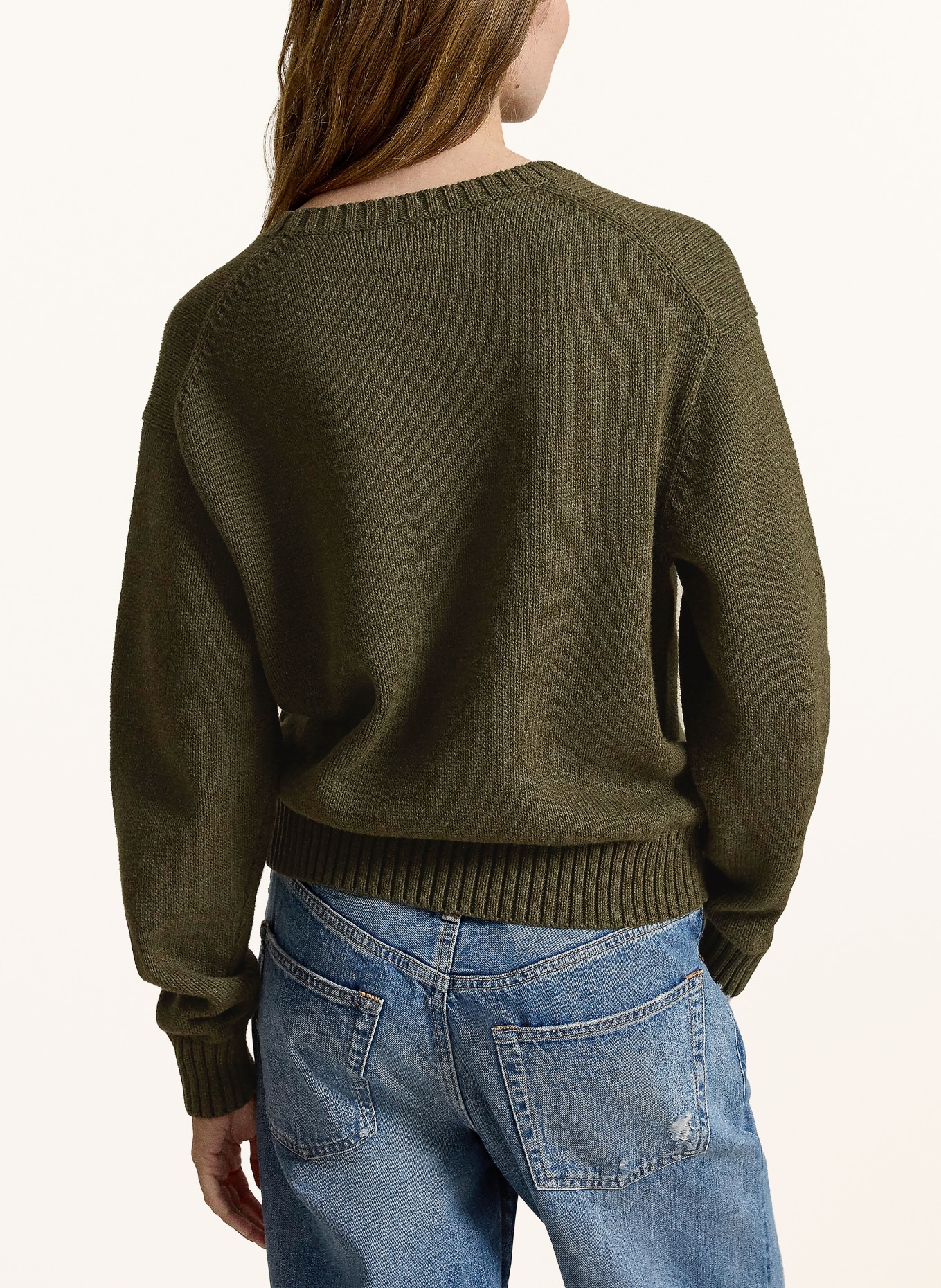 POLO RALPH LAUREN Trui: OLIJF / CAMEL / DONKERBLAUW