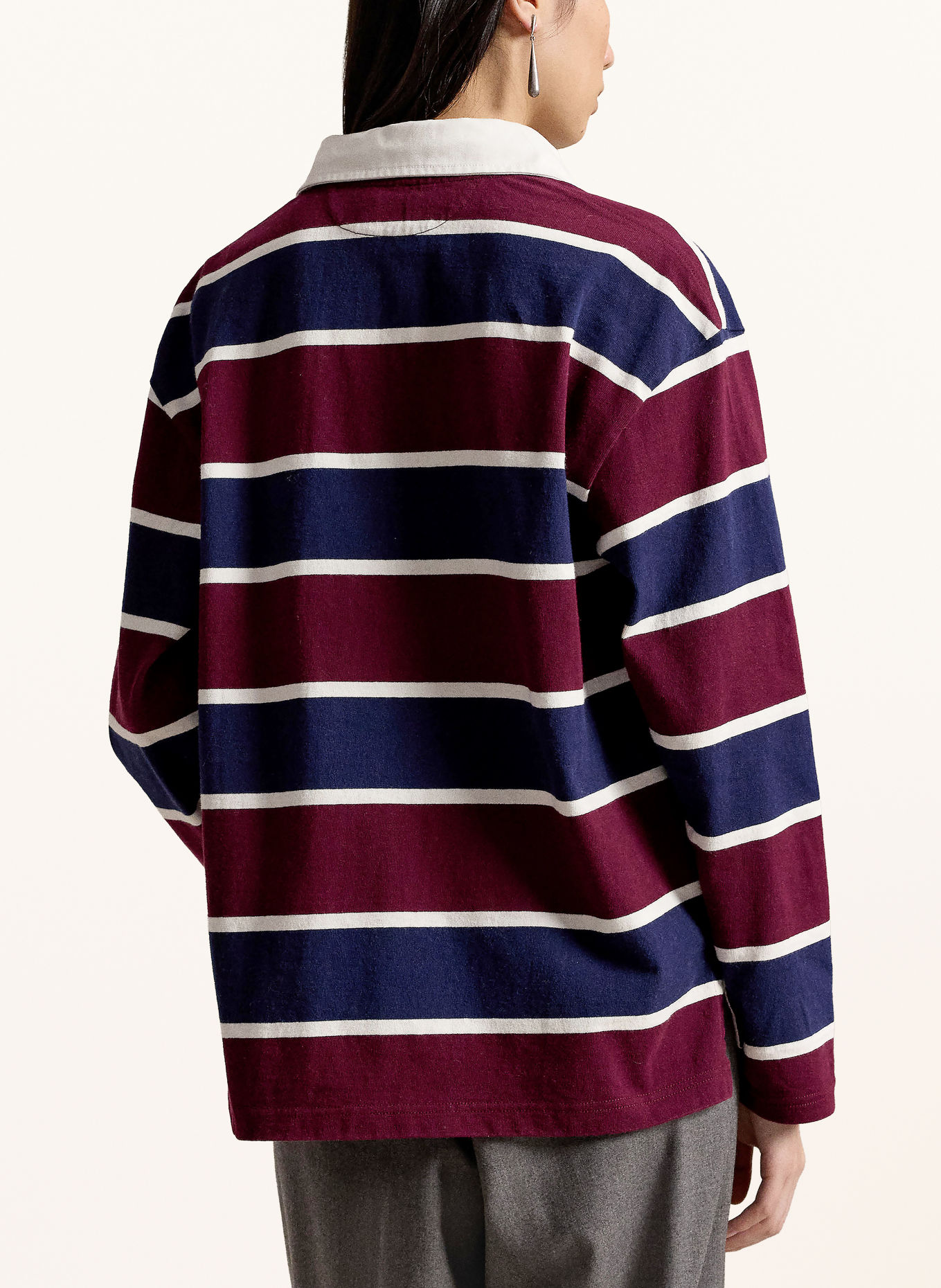 POLO RALPH LAUREN Rugbytrøje: MØRKERØD / MØRKEBLÅ / HVID