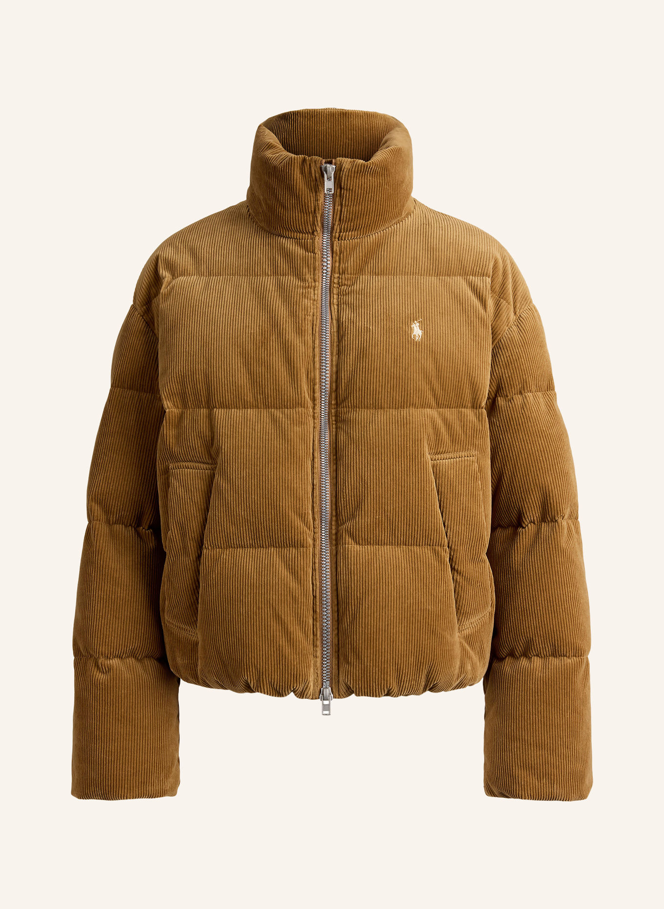 POLO RALPH LAUREN Corduroy down jacket: LIGHT BROWN