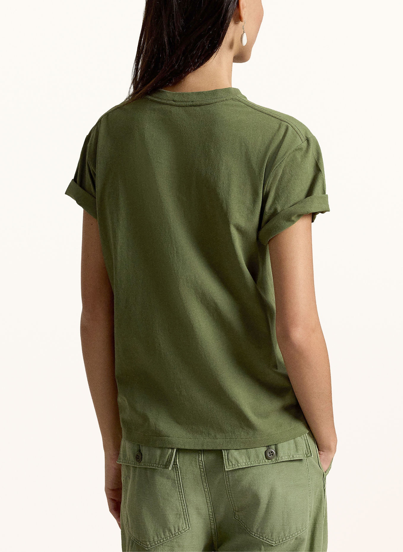 POLO RALPH LAUREN T-shirt: OLIVE / LIGHT BROWN / BLUE
